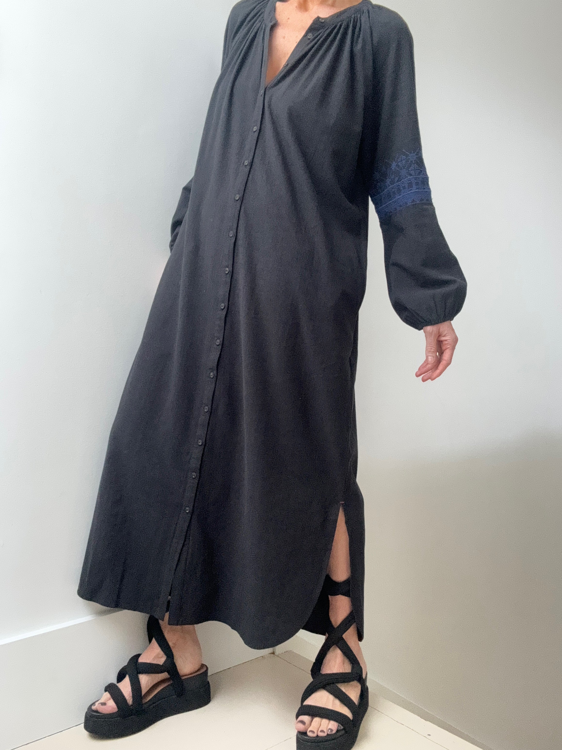Xirena Lilou Cotton Maxi Dress Black | Dresses