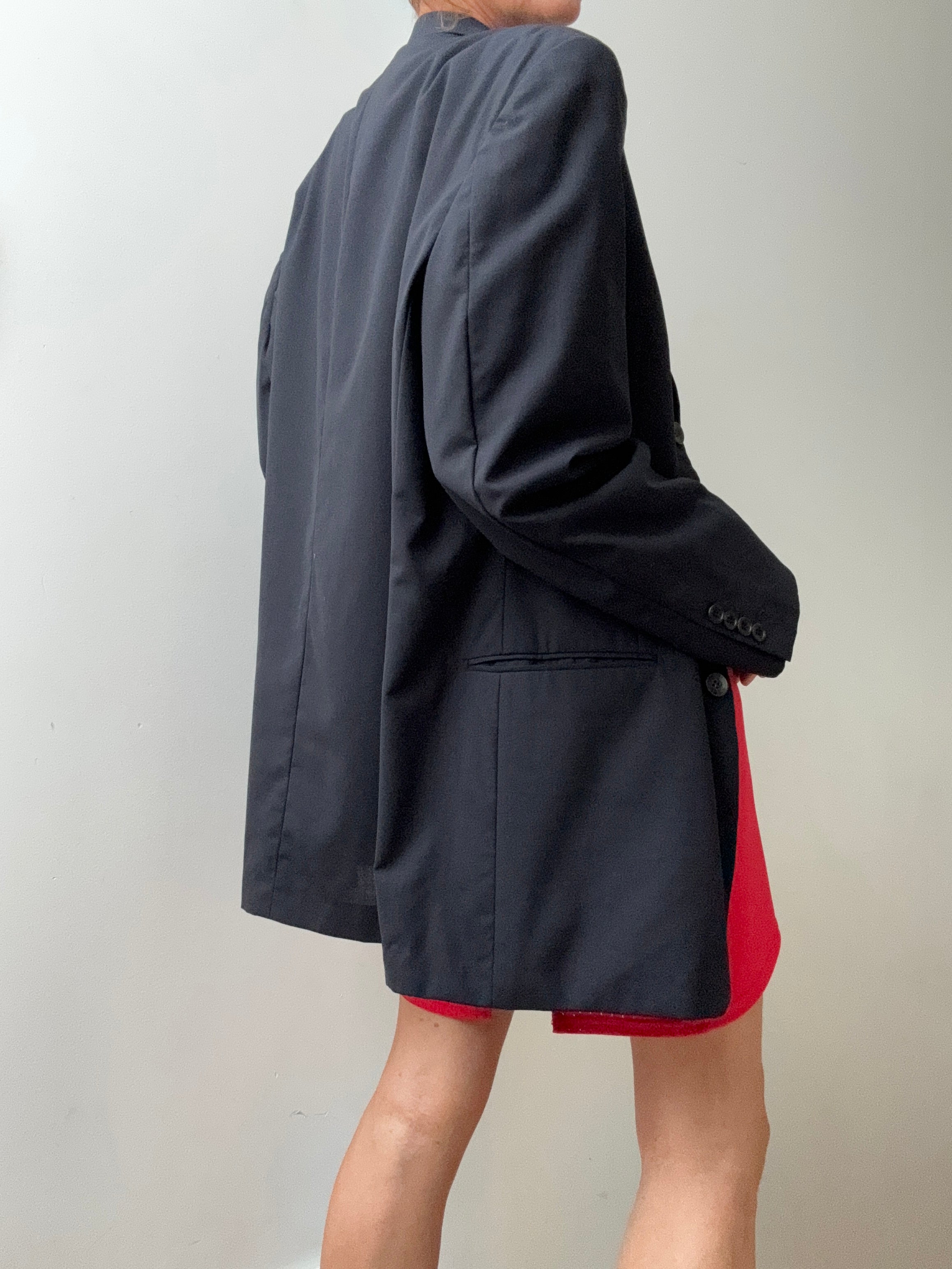 Vintage Deep Charcoal Designer Blazer | Jackets