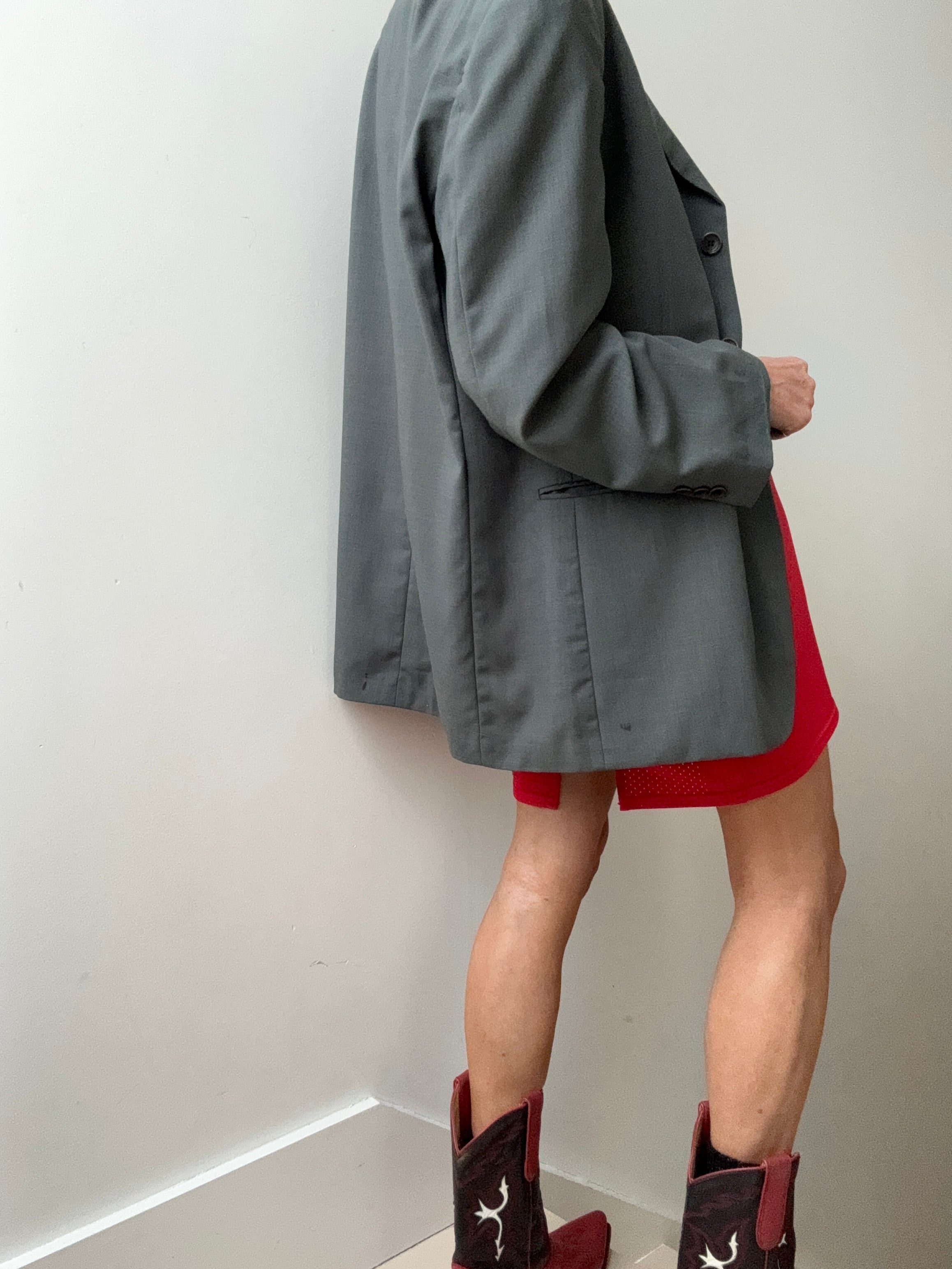 Vintage Oversized Grey Blazer | Jackets