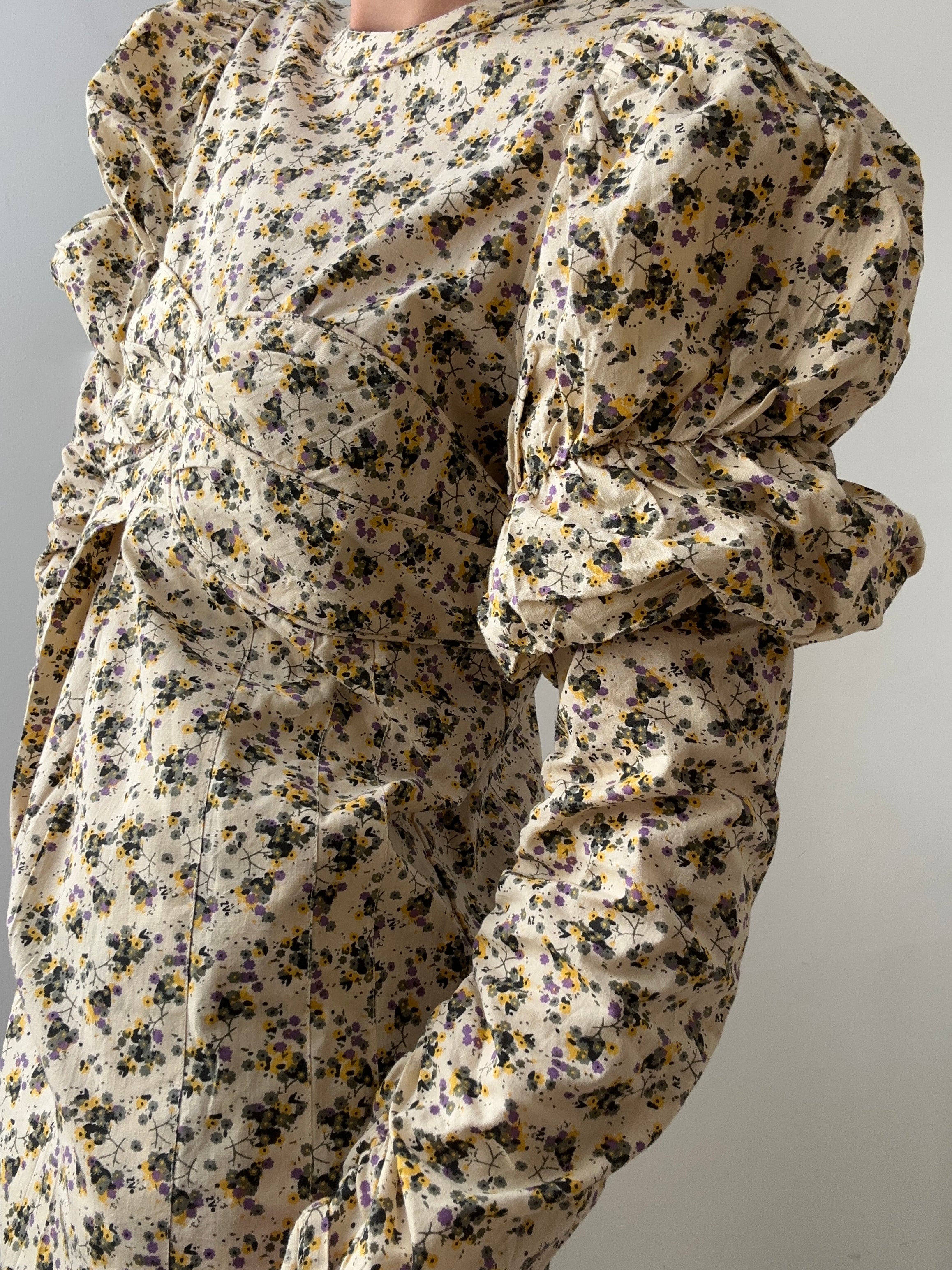 Zadig + Voltaire Dresses Z&V Rename Floral Cotton Puff Sleeve Dress