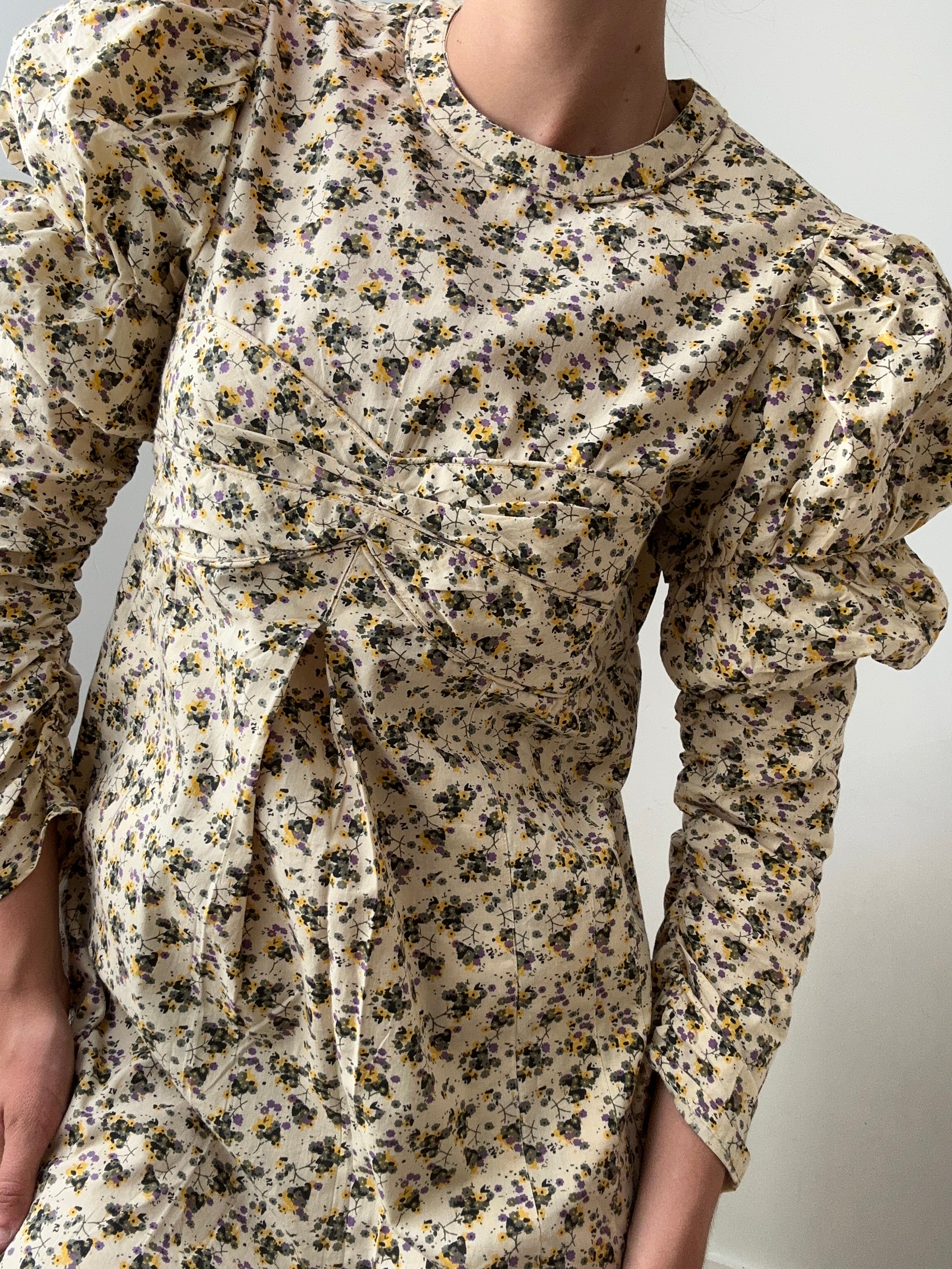 Zadig + Voltaire Dresses Z&V Rename Floral Cotton Puff Sleeve Dress