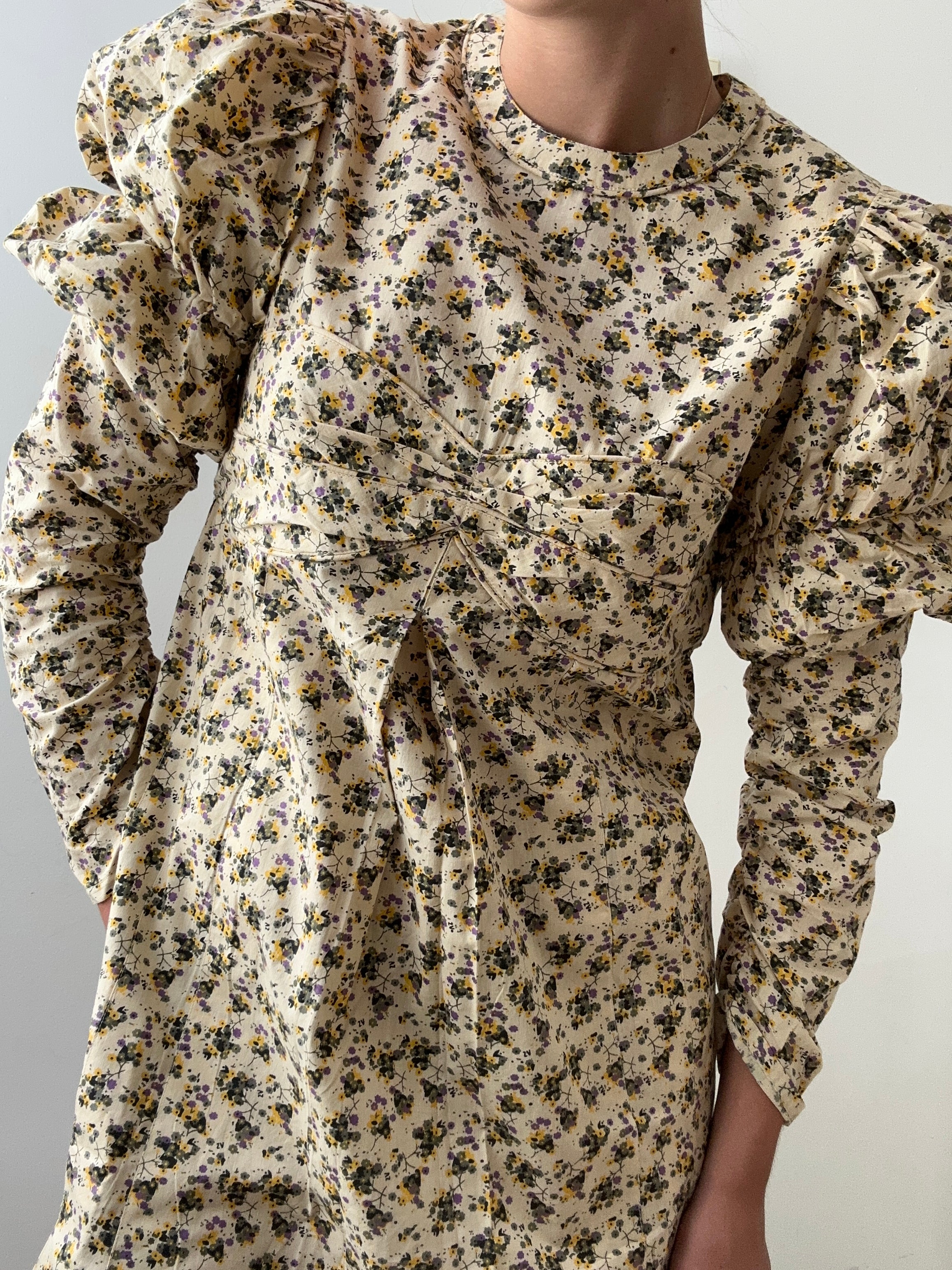 Zadig + Voltaire Dresses Z&V Rename Floral Cotton Puff Sleeve Dress