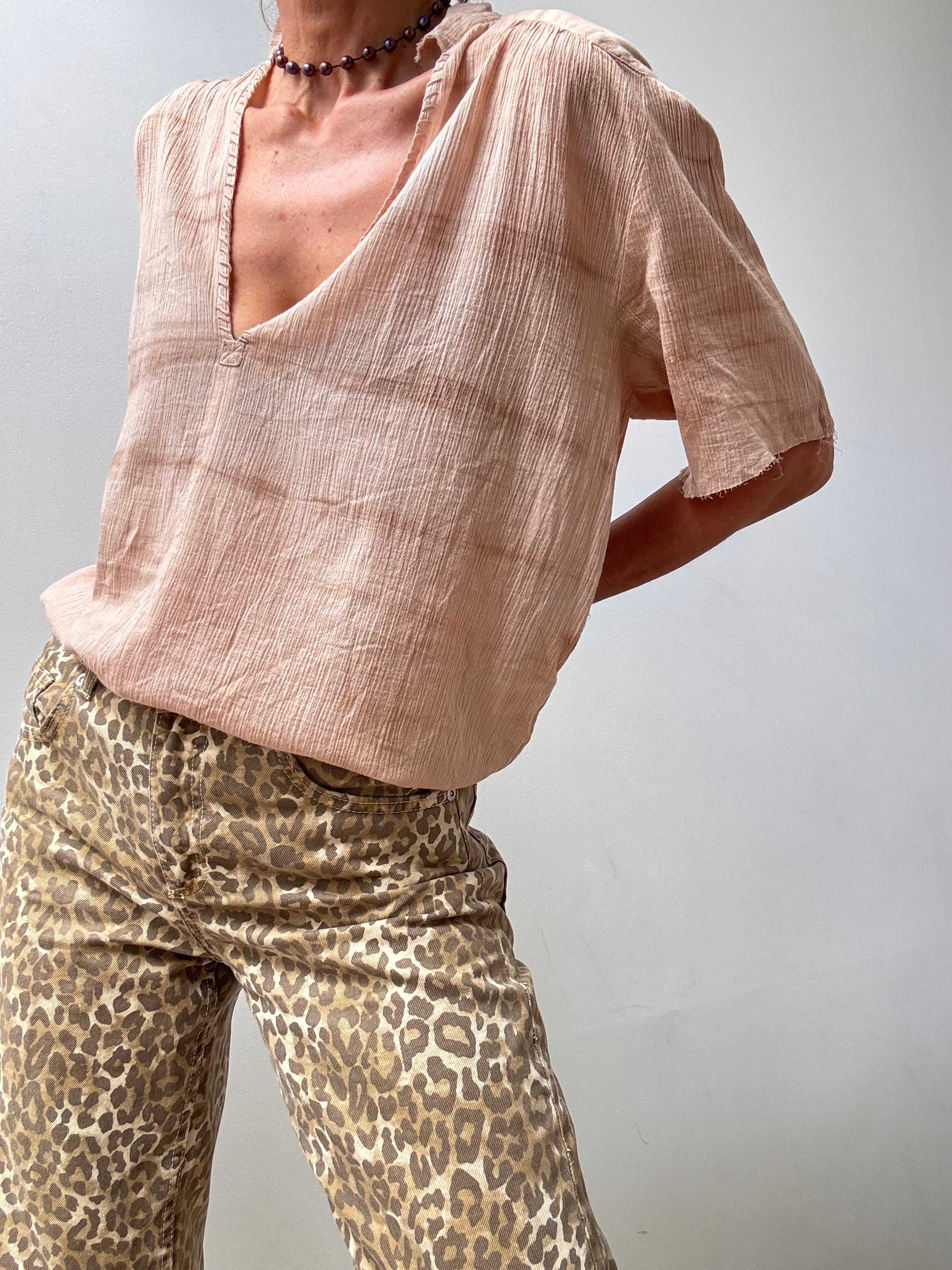 Tassy Cotton Gauze Top Natural | Tops