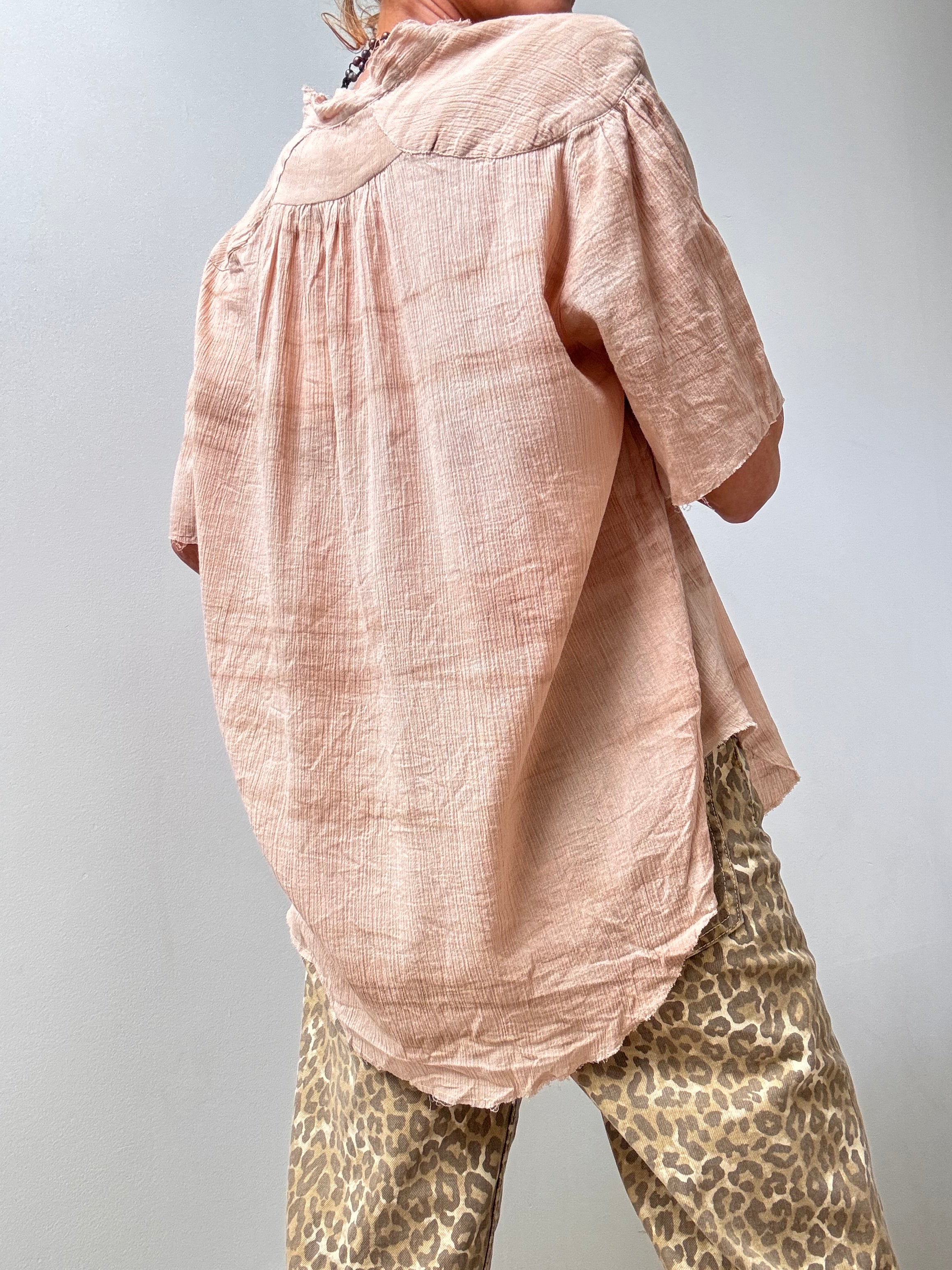 Tassy Cotton Gauze Top Natural | Tops