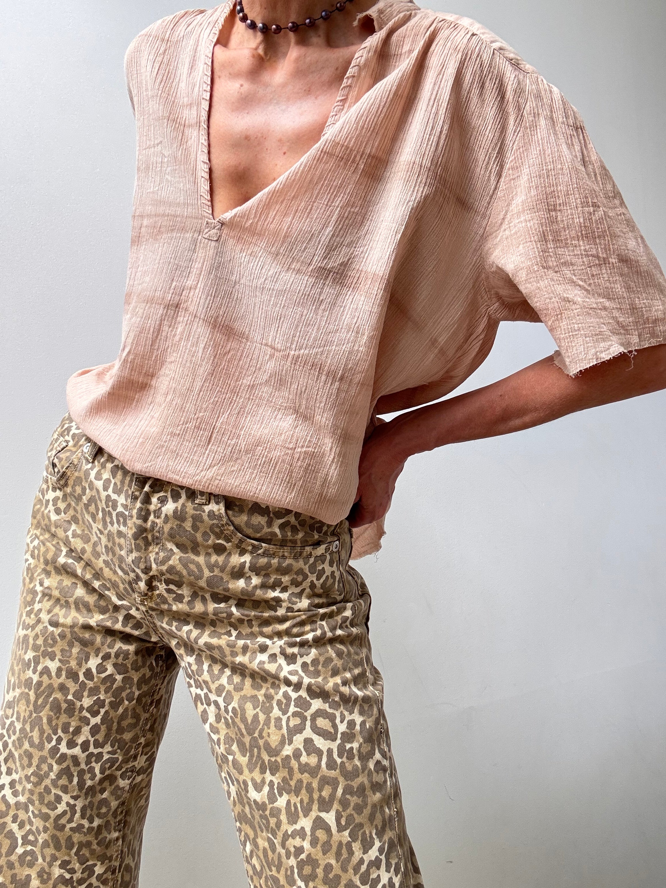 Tassy Cotton Gauze Top Natural | Tops