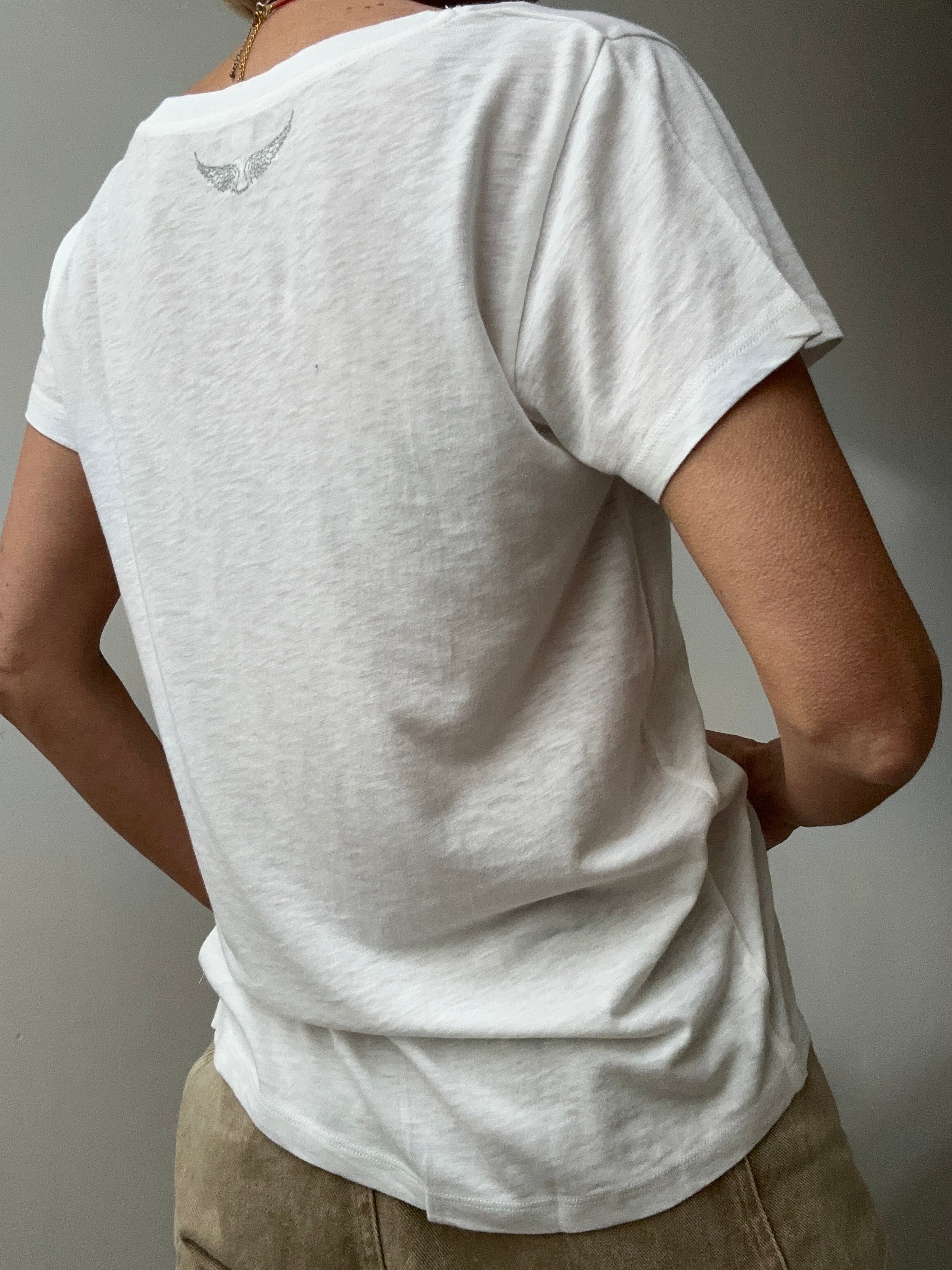 Zadig + Voltaire Tops Zadig & Voltaire Tiny Slubb Tee White