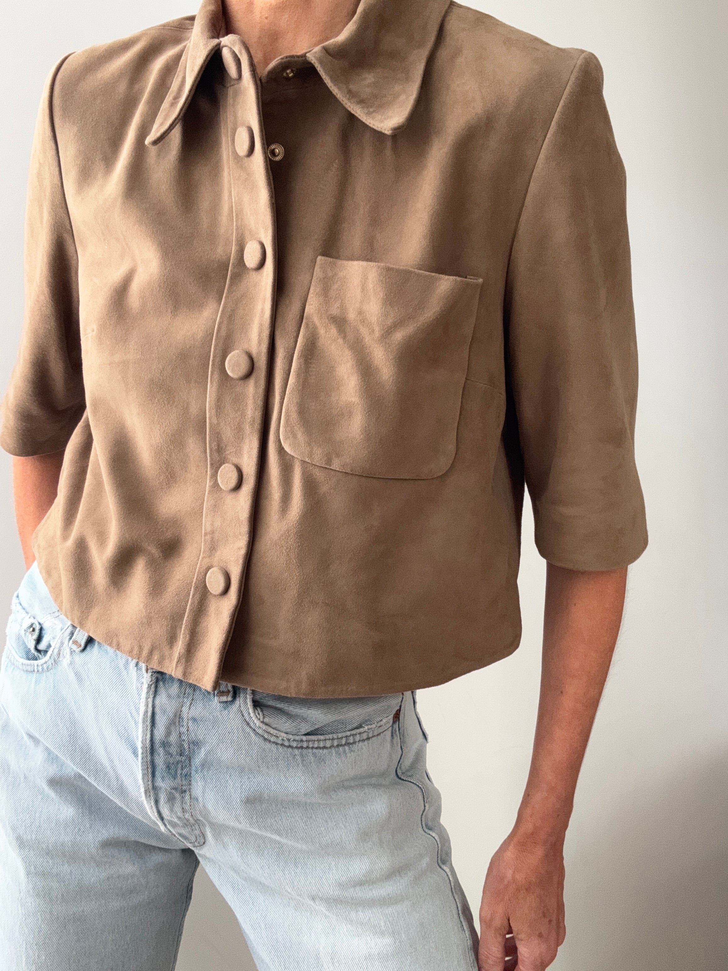 Zapa Paris Shirts Cropped Suede Celina Shirt