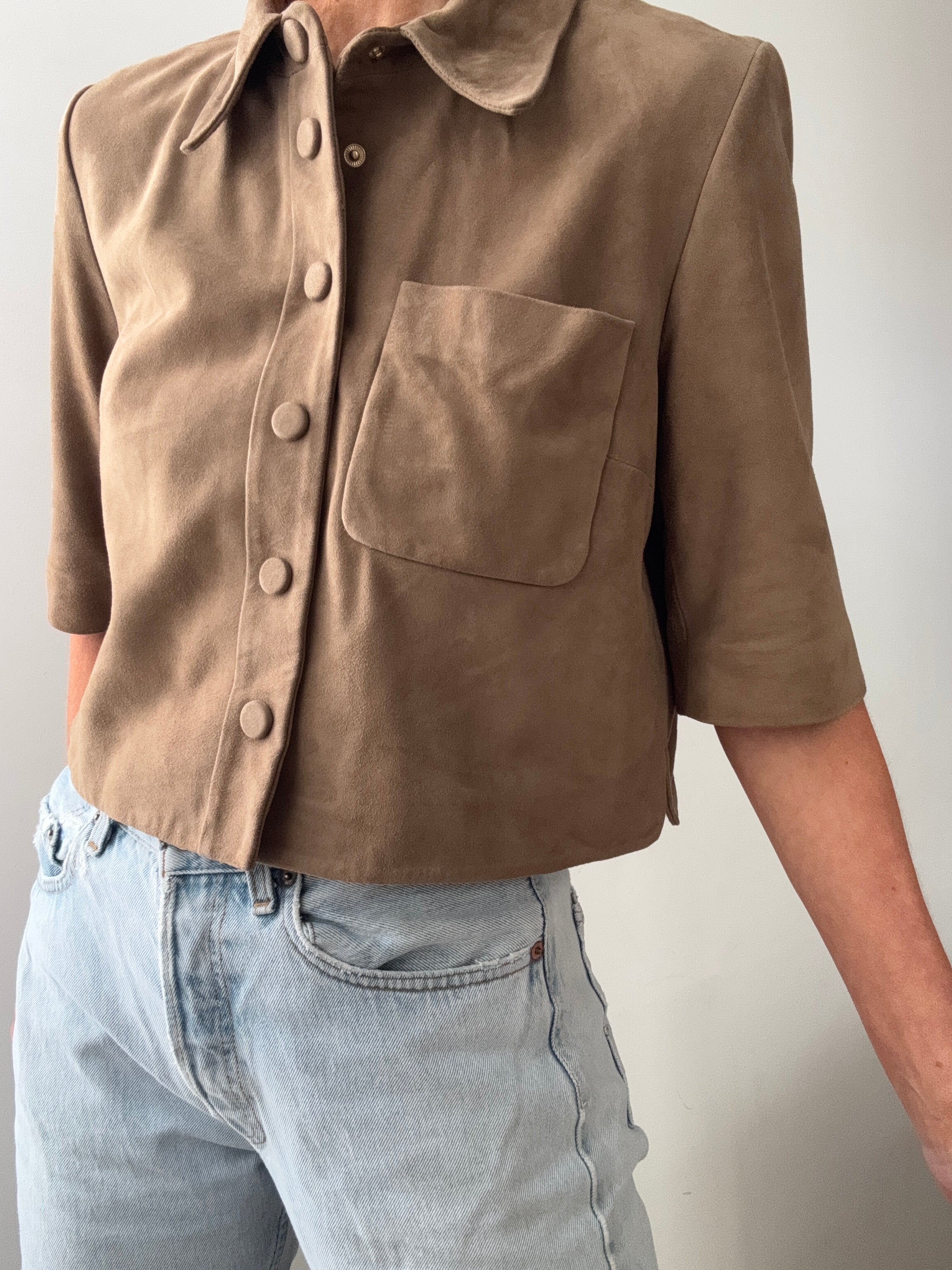 Zapa Paris Shirts Cropped Suede Celina Shirt