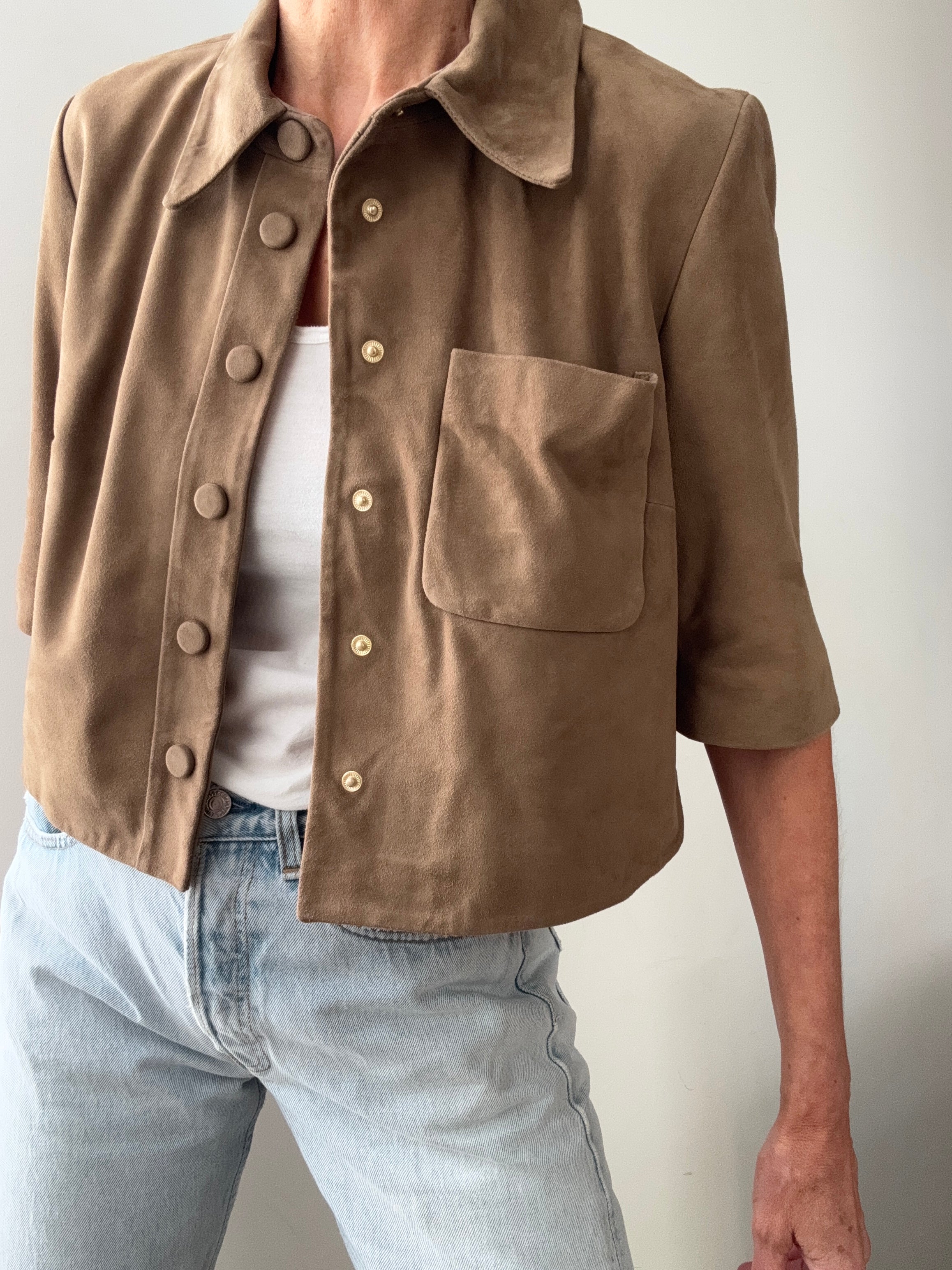 Zapa Paris Shirts Cropped Suede Celina Shirt