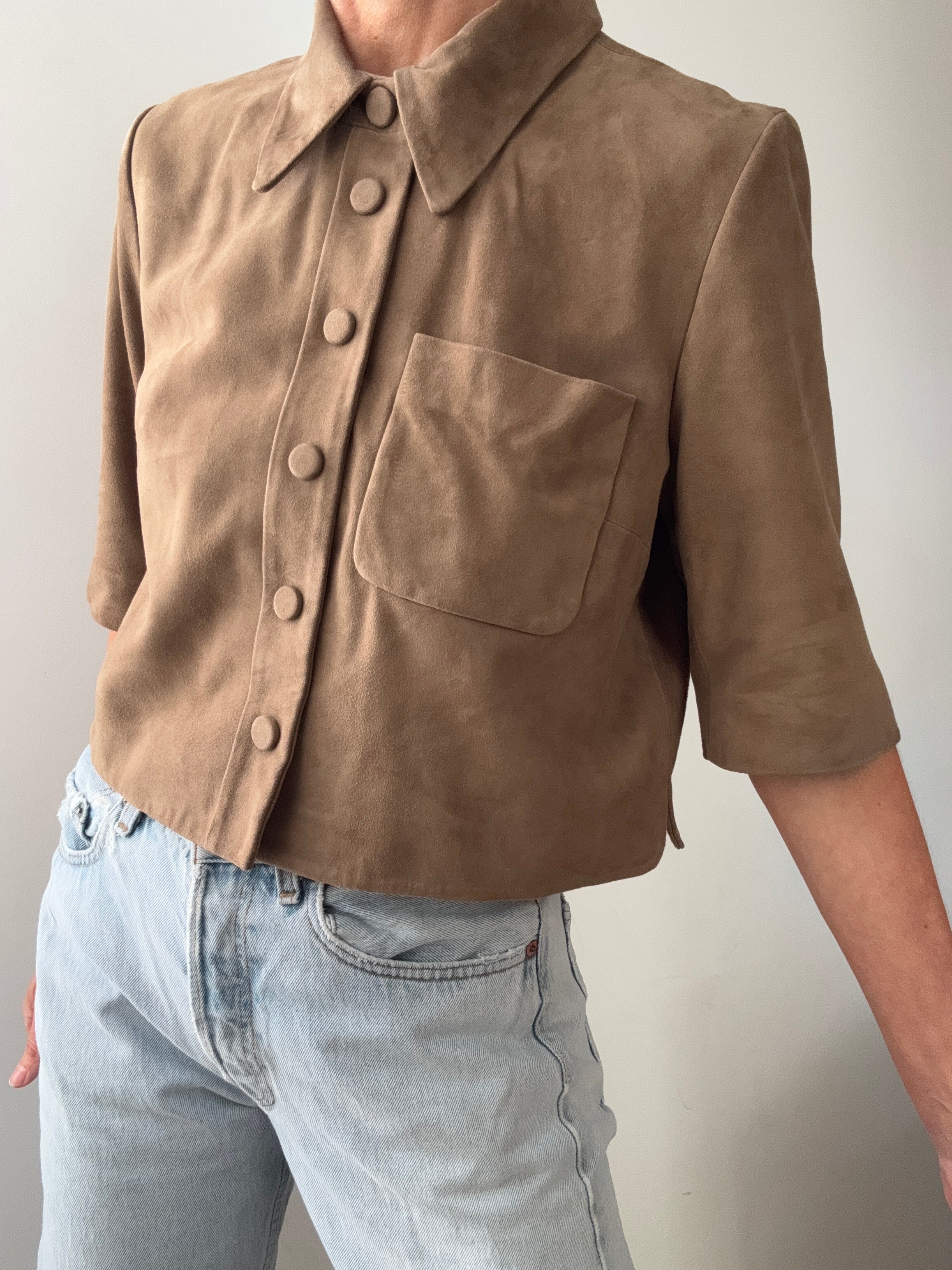 Zapa Paris Shirts Cropped Suede Celina Shirt