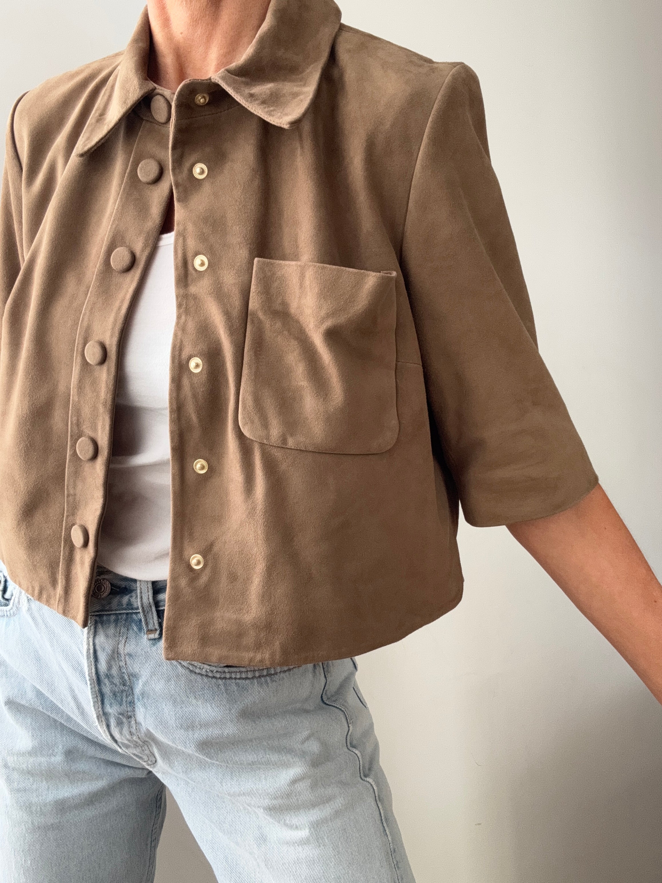 Zapa Paris Shirts Cropped Suede Celina Shirt