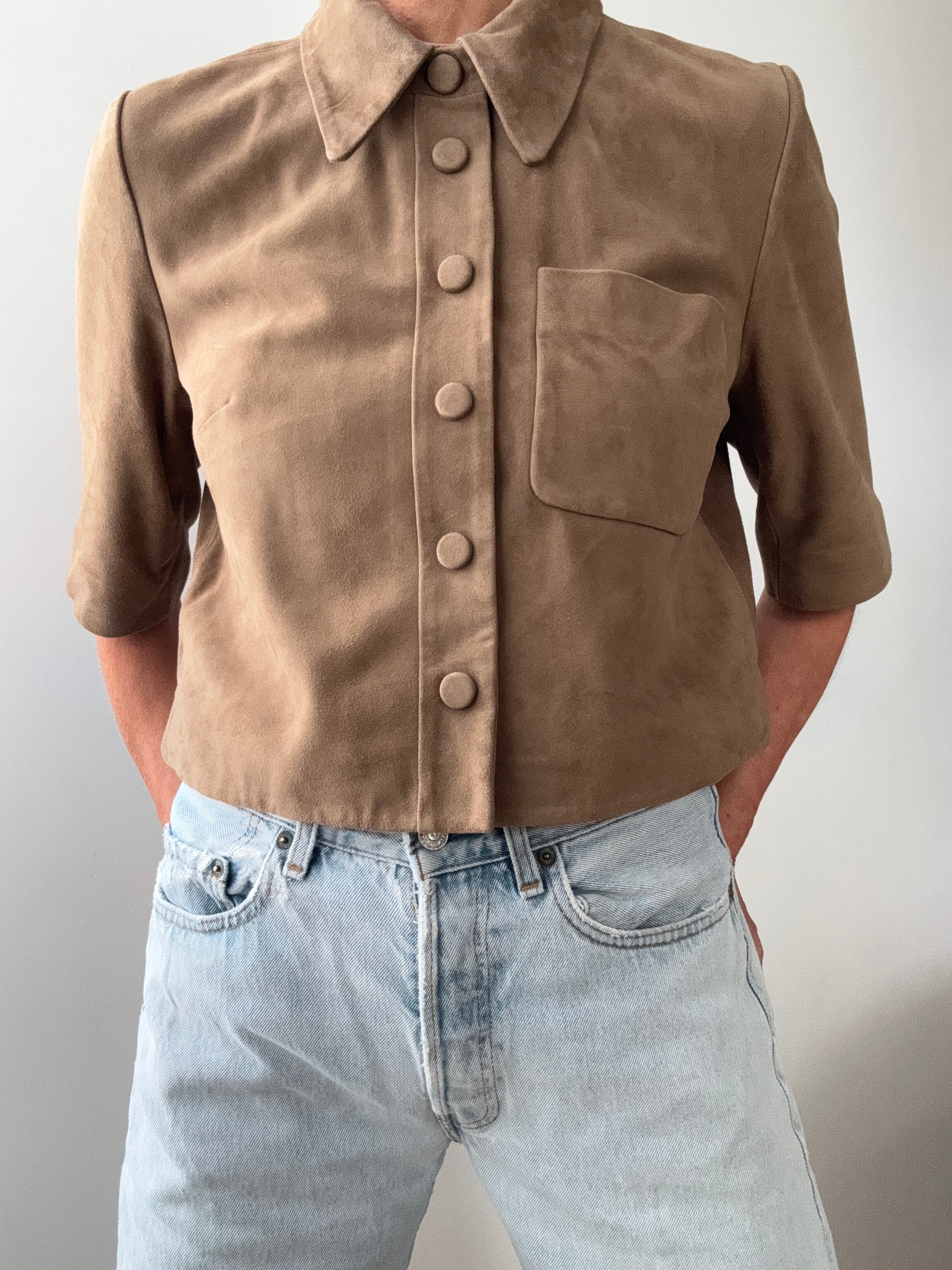 Zapa Paris Shirts Cropped Suede Celina Shirt