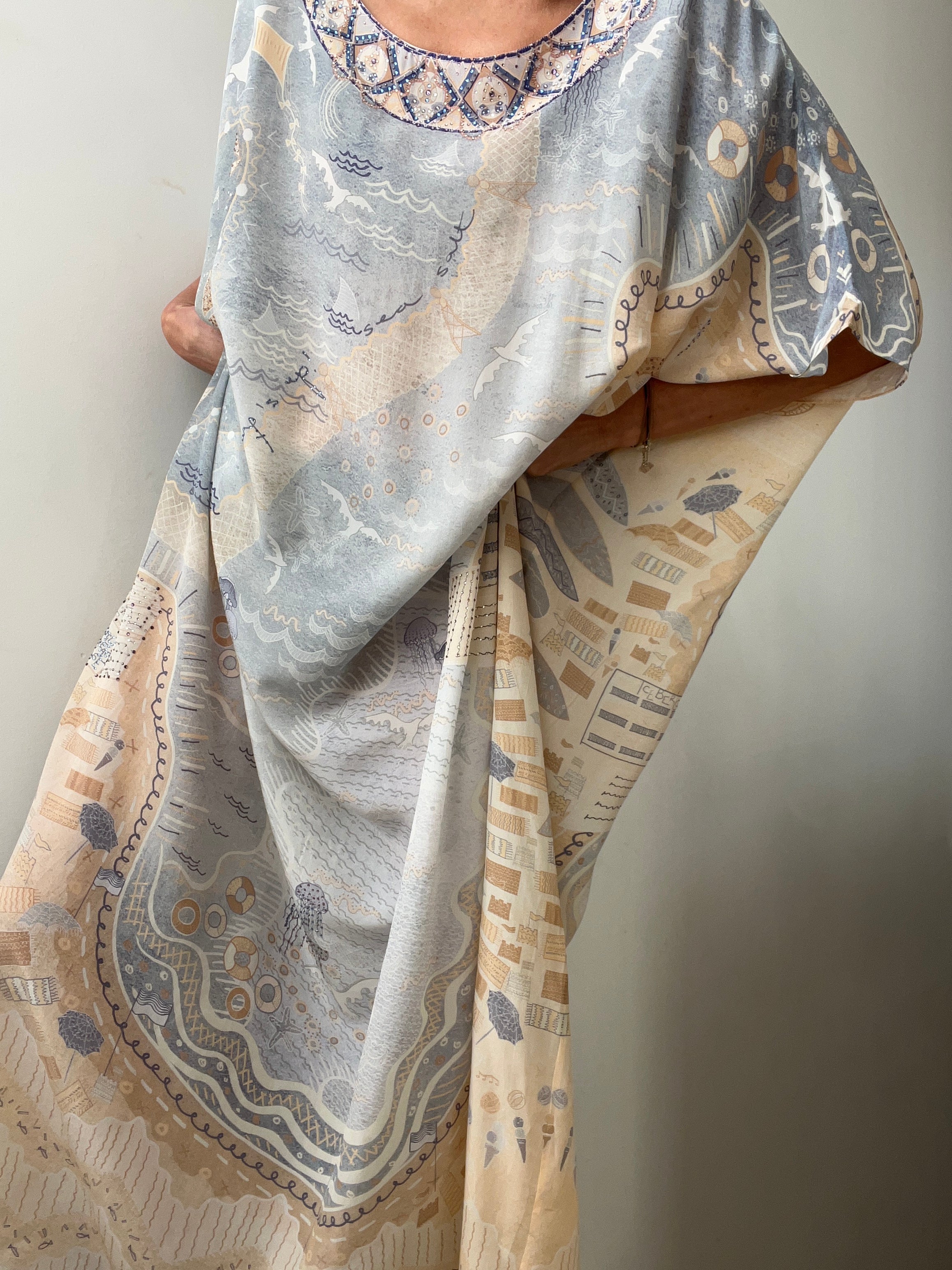 Camilla Round Neck Kaftan Dawning Home Light | Kaftans