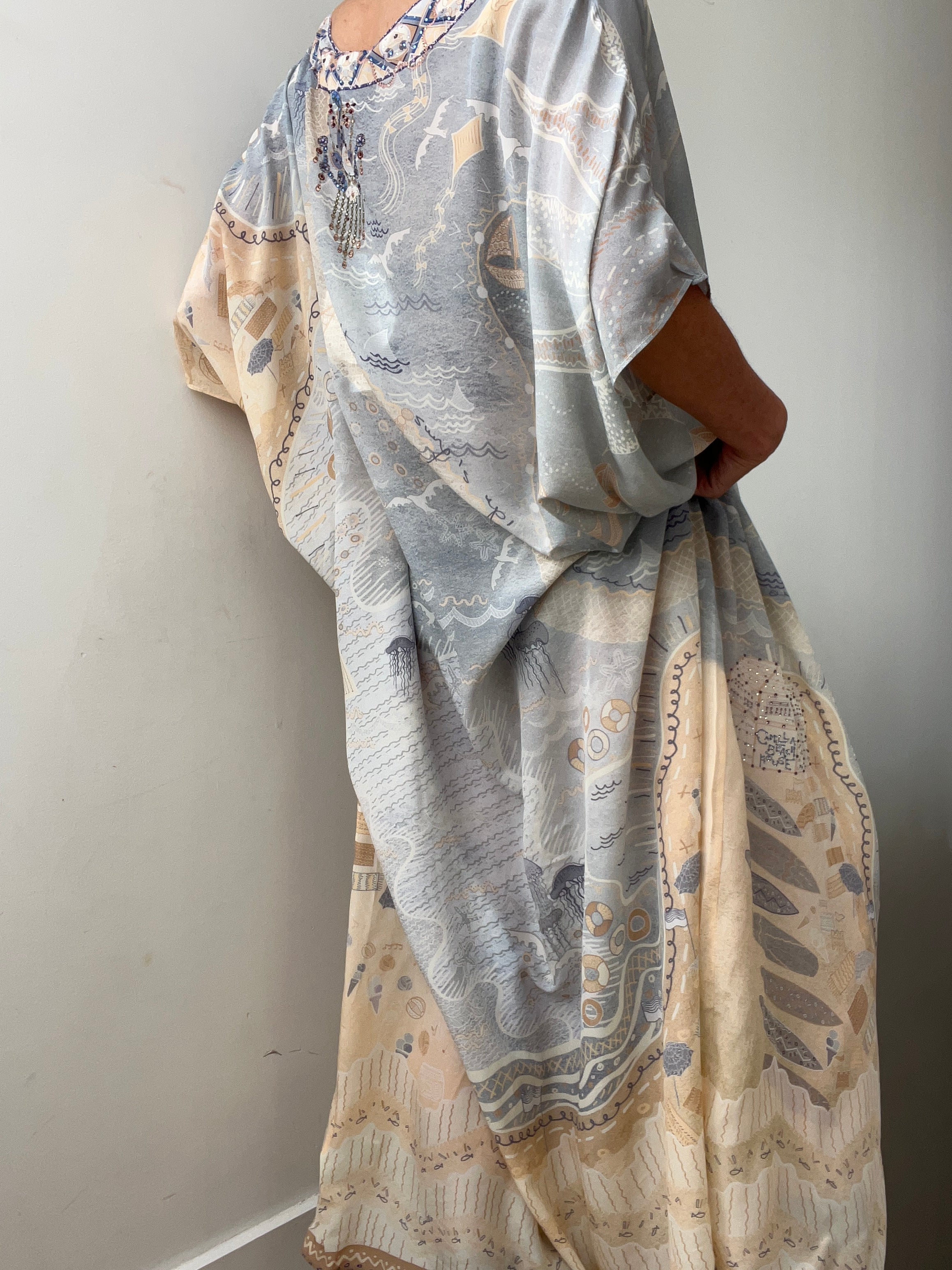 Camilla Round Neck Kaftan Dawning Home Light | Kaftans