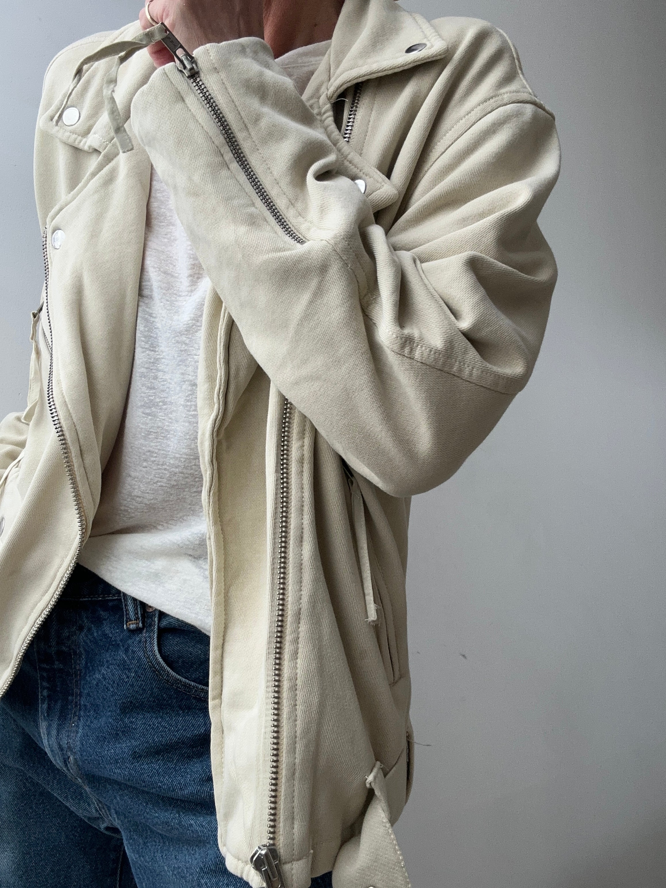 Free People Rebel Knit Moto Jacket Cream | Jackets