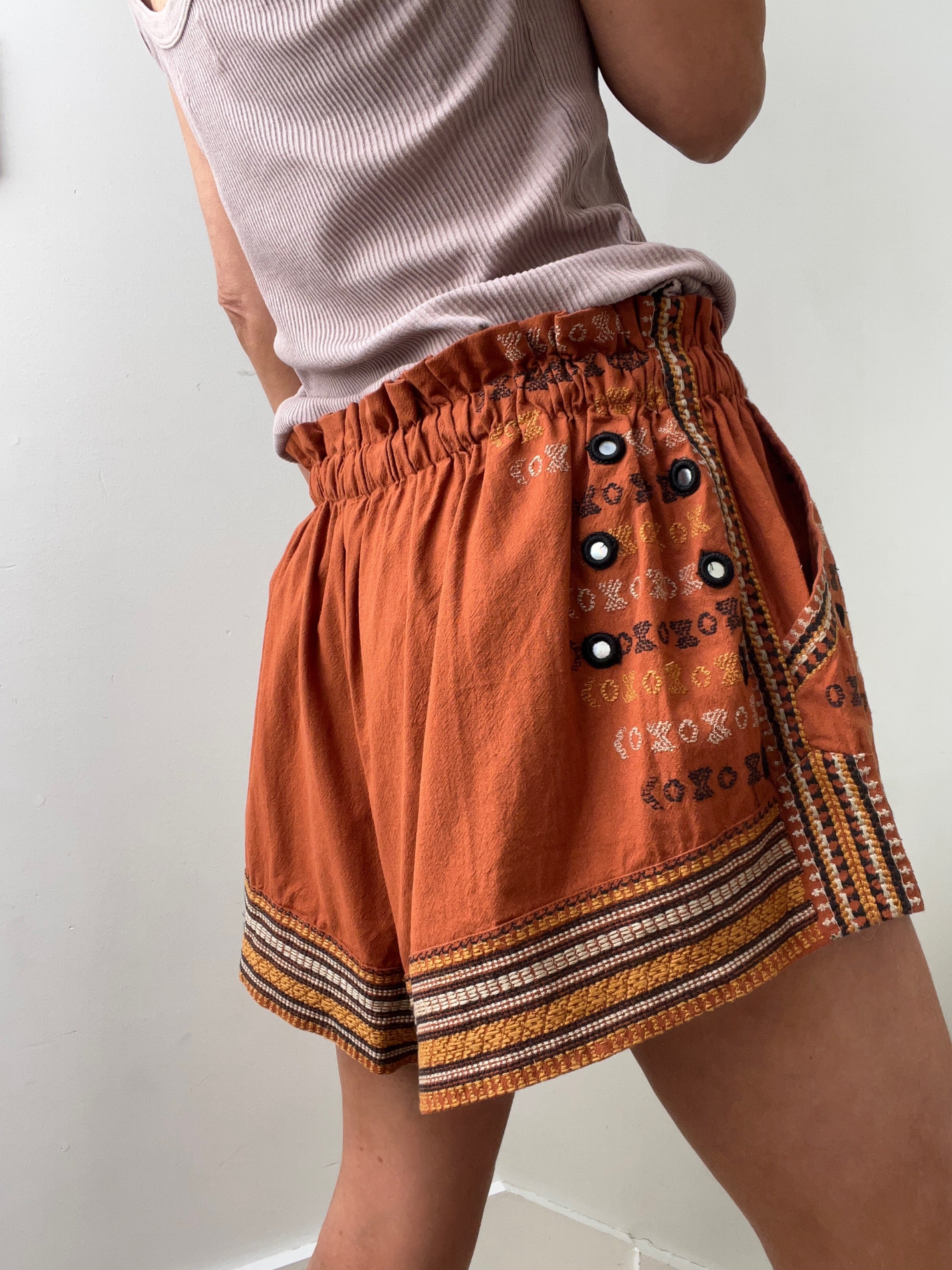 Free People Shorts Free People Terracotta Mirrored Short