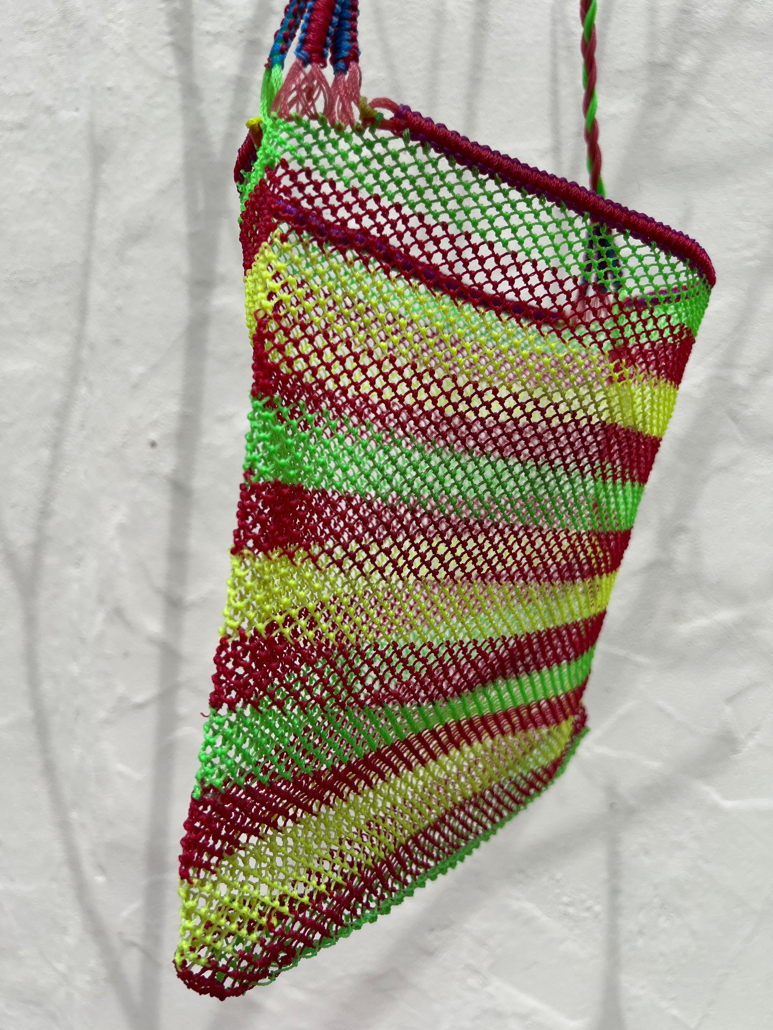 Handmade Nylon Bag Green-Red | Bags