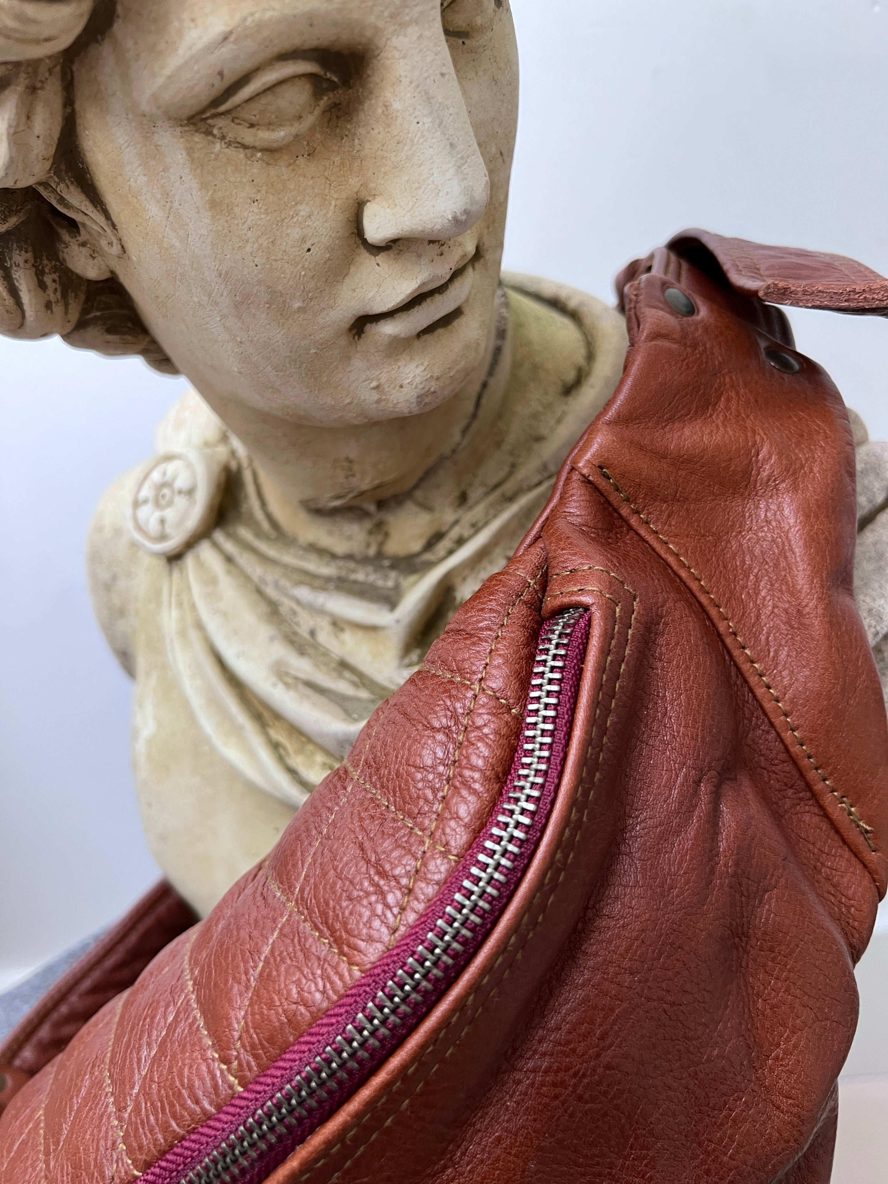 Future Nomads Bags One Size Tan Quilted Leather Belt Bag