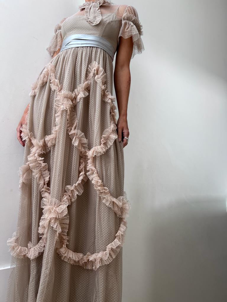 Future Nomads Dresses EU 36 / UK 8 Spotted Tulle Maxi Dress