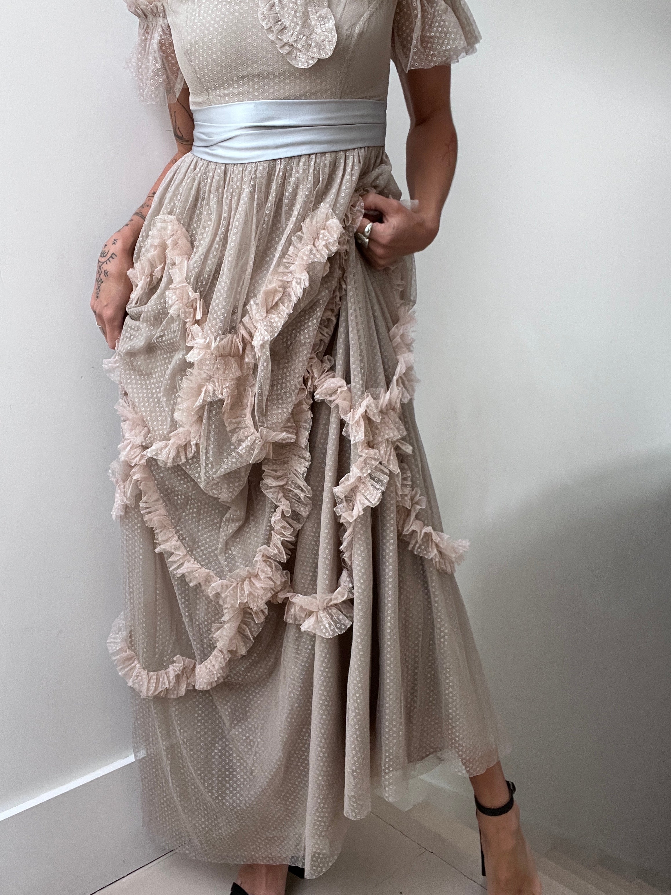 Future Nomads Dresses EU 36 / UK 8 Spotted Tulle Maxi Dress