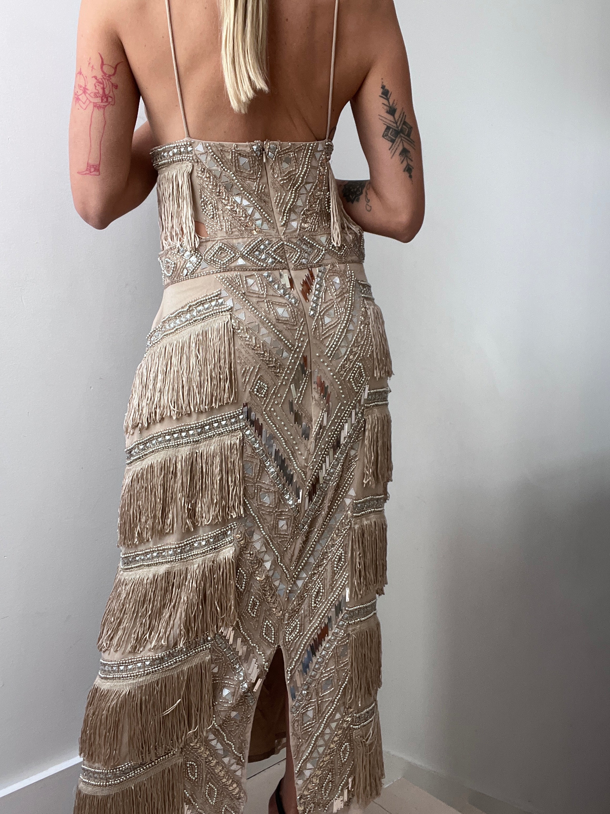 Champagne Tassel Dress | Dresses