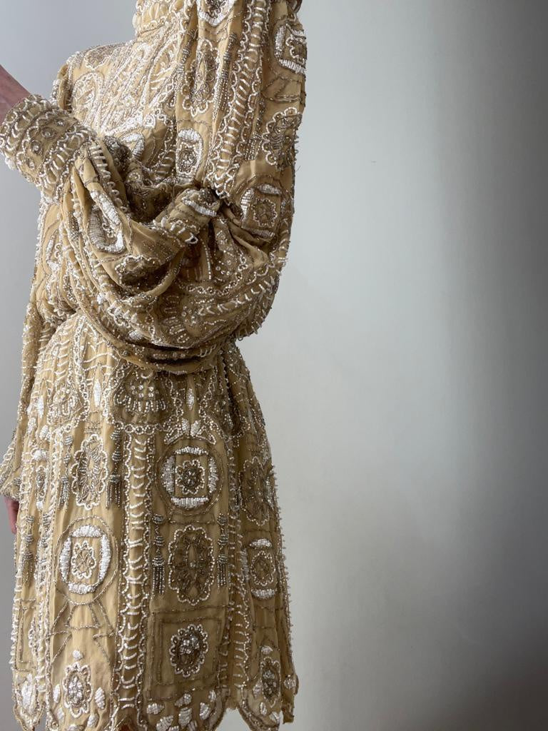 High Neck Embellished Mini Dress | Dresses