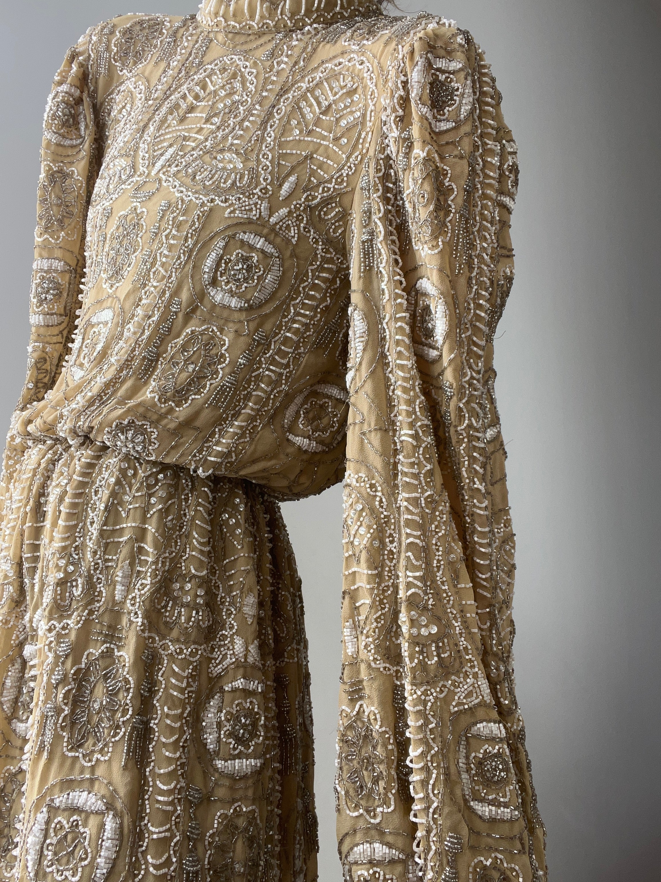 High Neck Embellished Mini Dress | Dresses
