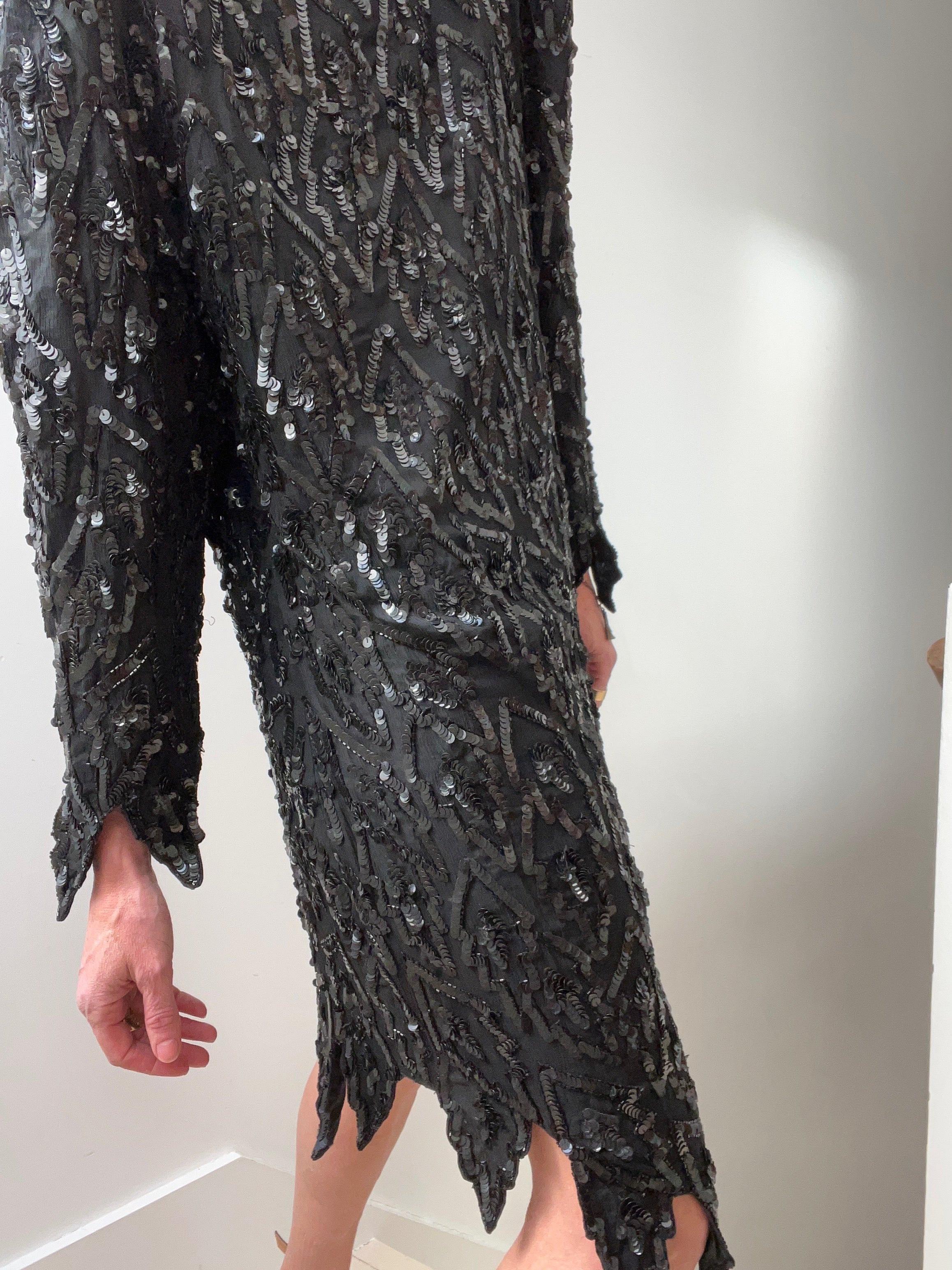 Future Nomads Dresses Small - Medium Jagged Edged Sequin Tunic Dress