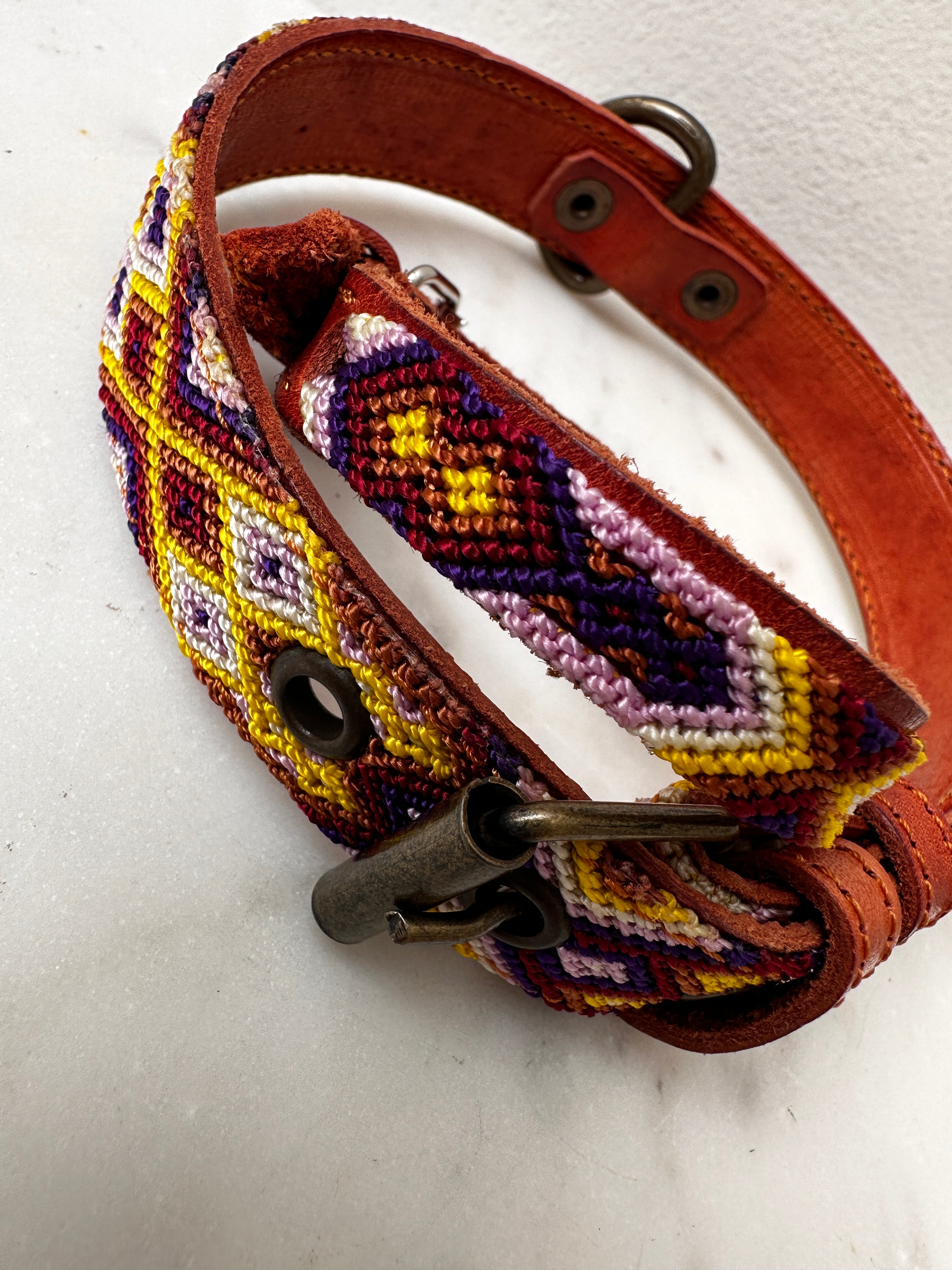 Huichol Fully Embroidered Dog Collar M2 | Homewares