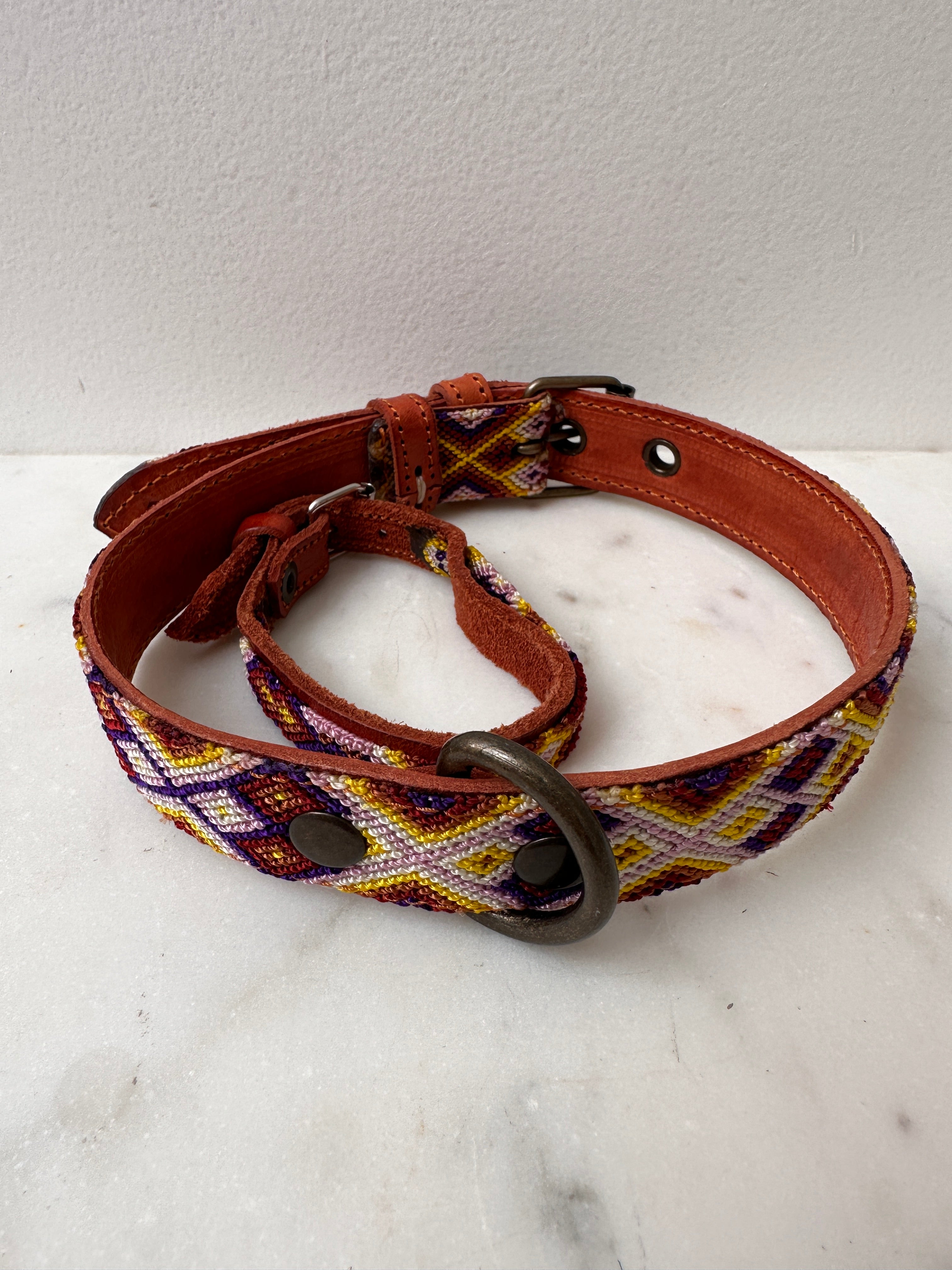 Huichol Fully Embroidered Dog Collar M2 | Homewares