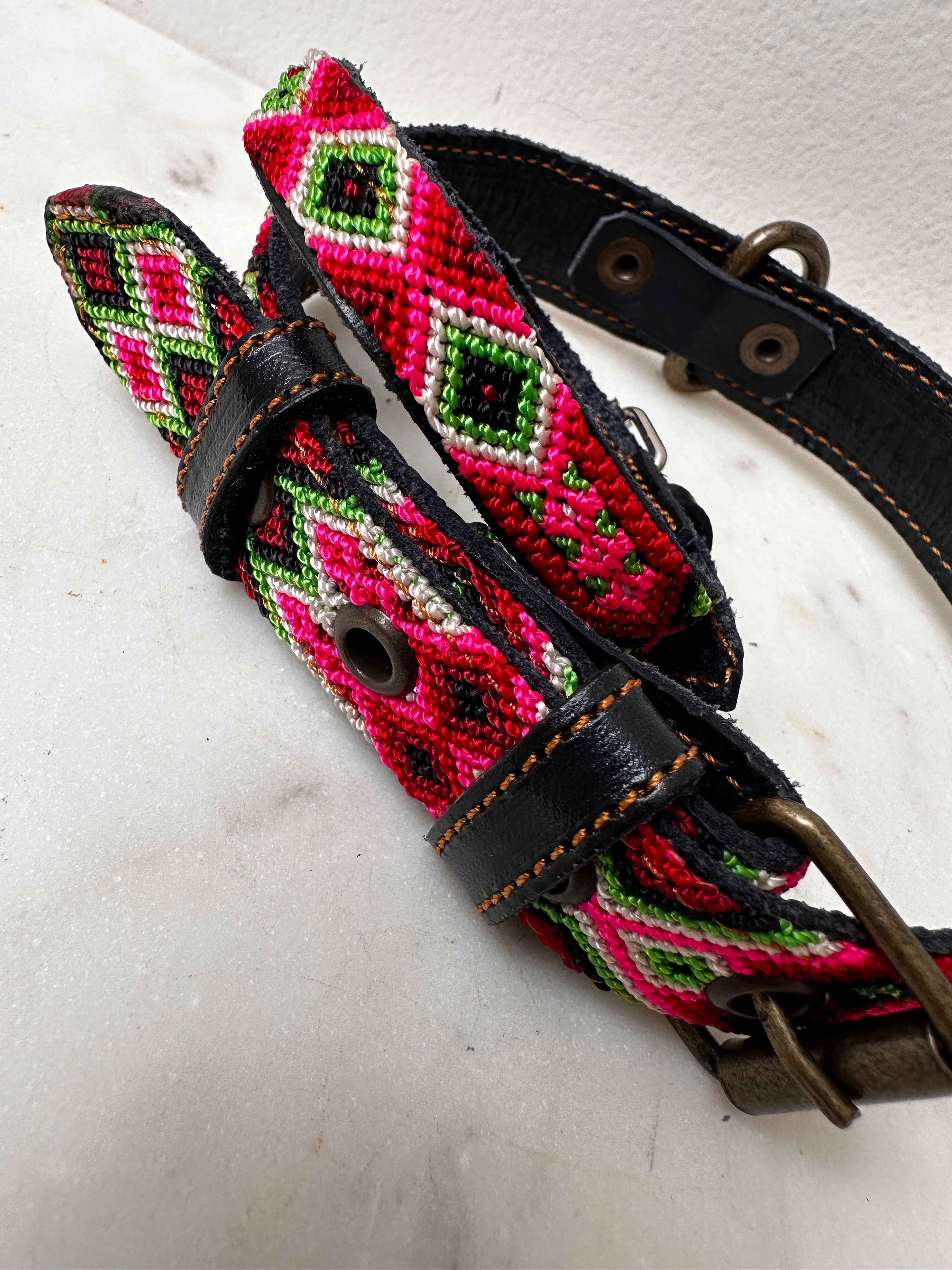 Huichol Fully Embroidered Dog Collar M8 | Homewares