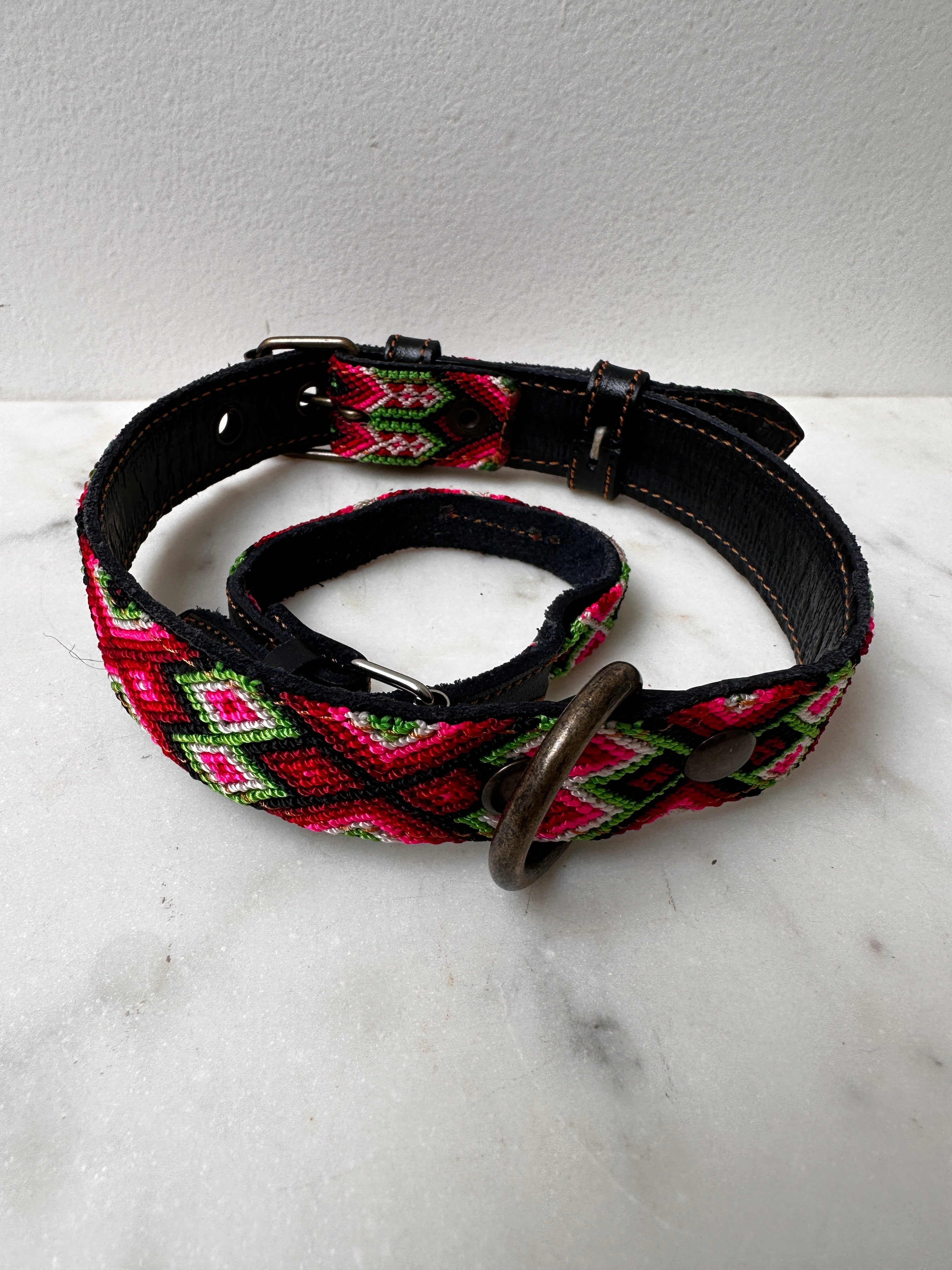 Huichol Fully Embroidered Dog Collar M8 | Homewares