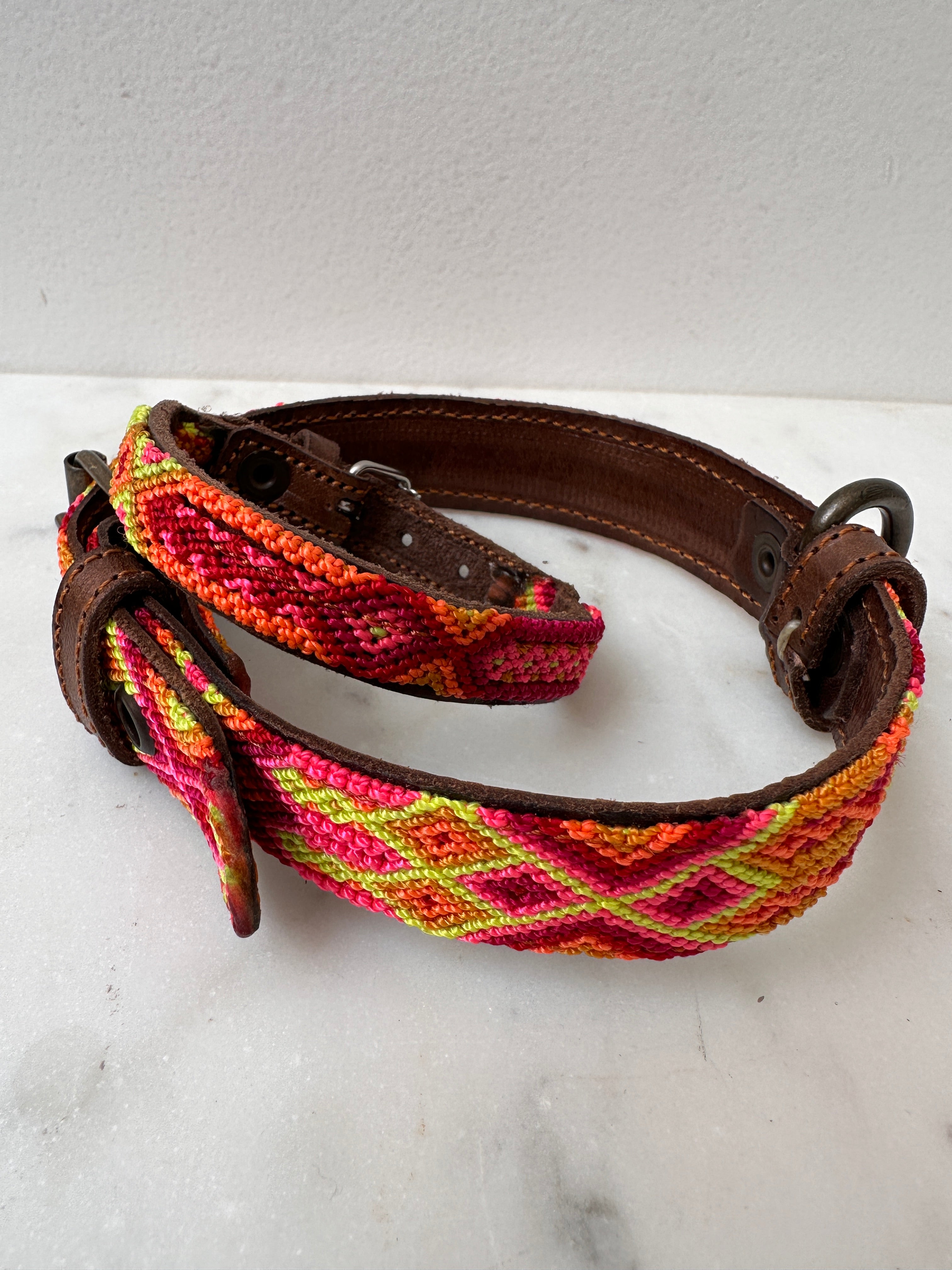 Huichol Fully Embroidered Dog Collar S7 | Homewares