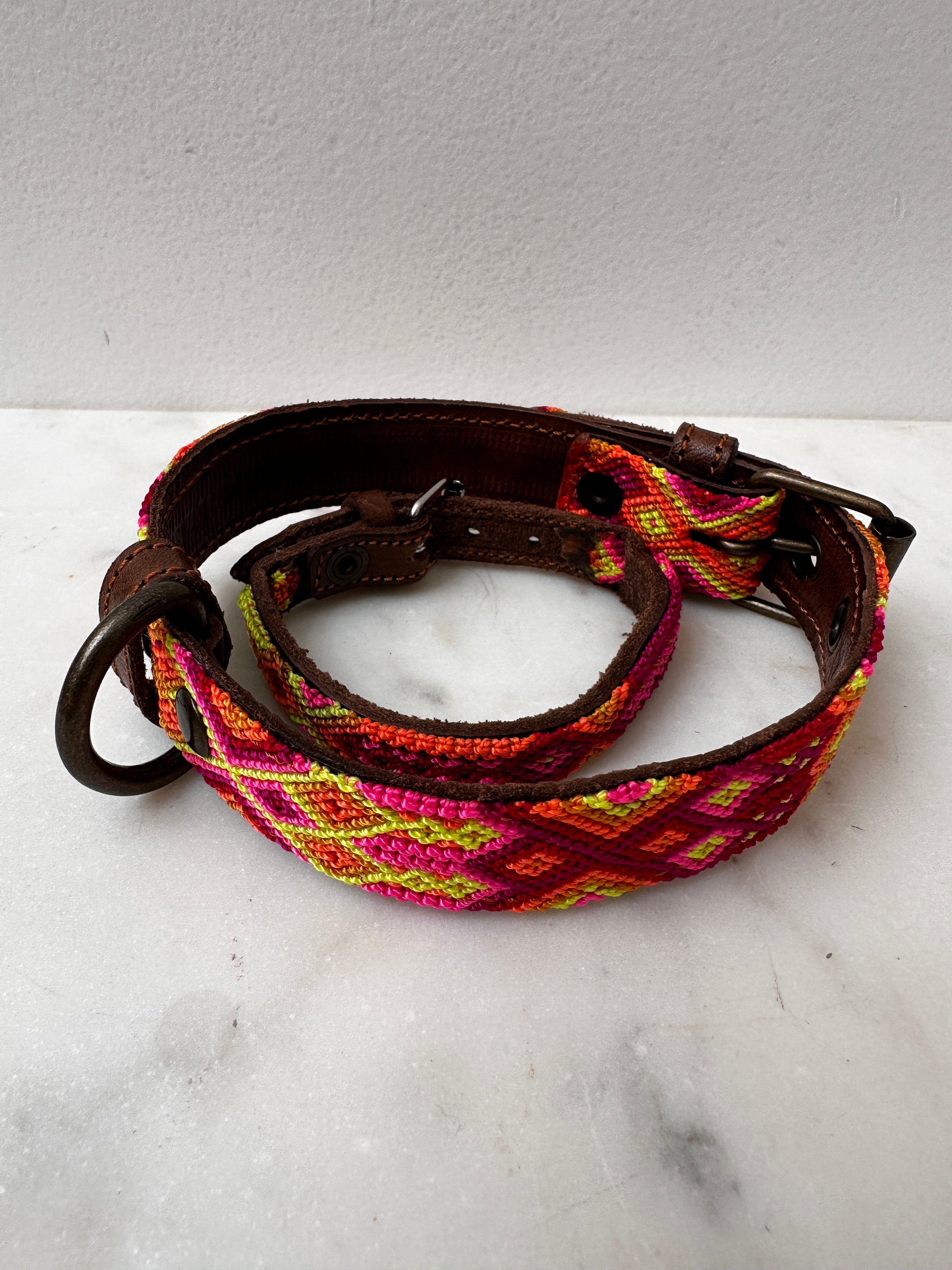Huichol Fully Embroidered Dog Collar S7 | Homewares