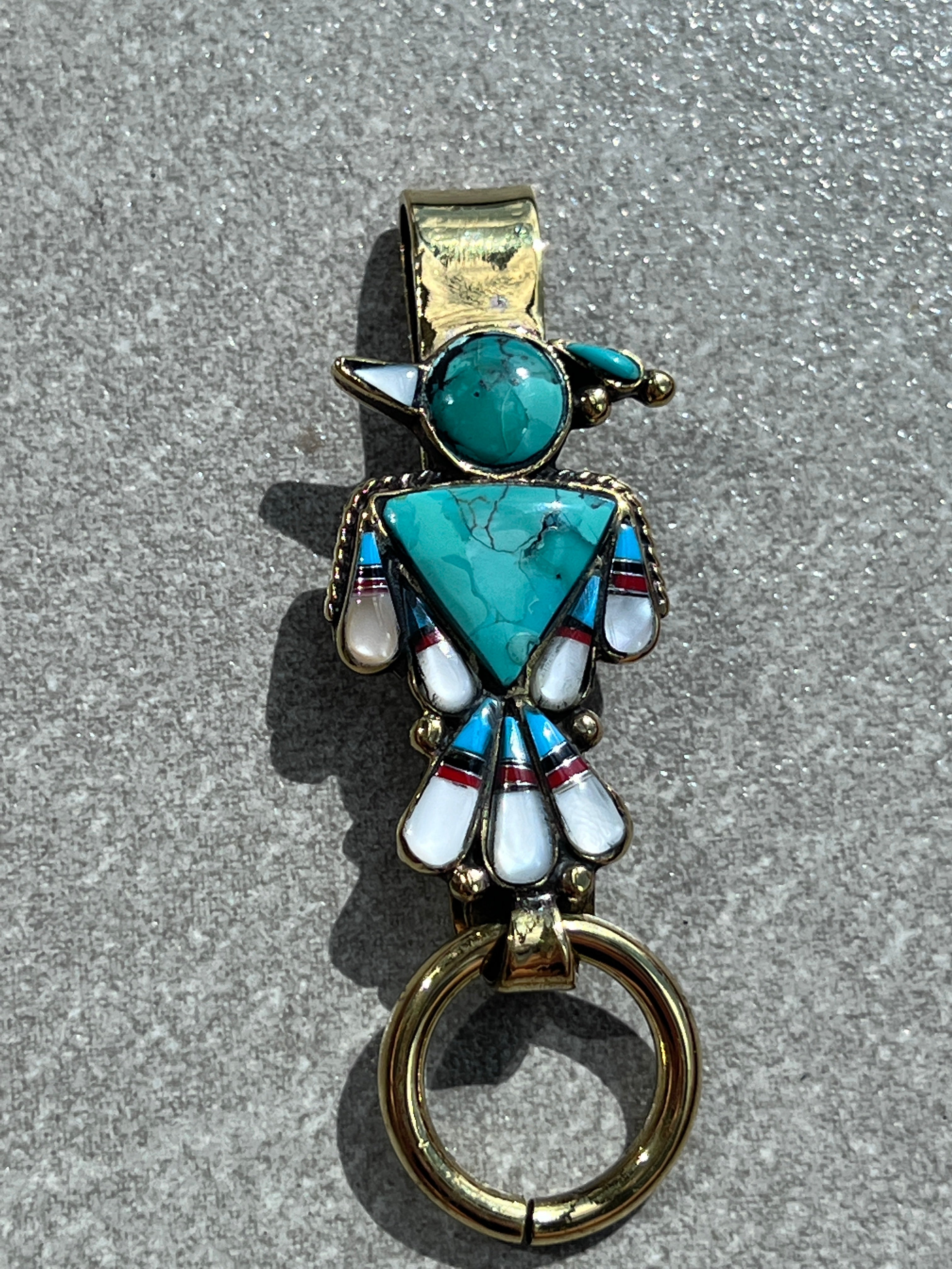 Future Nomads Key Rings Key Ring Turquoise Bird Clip