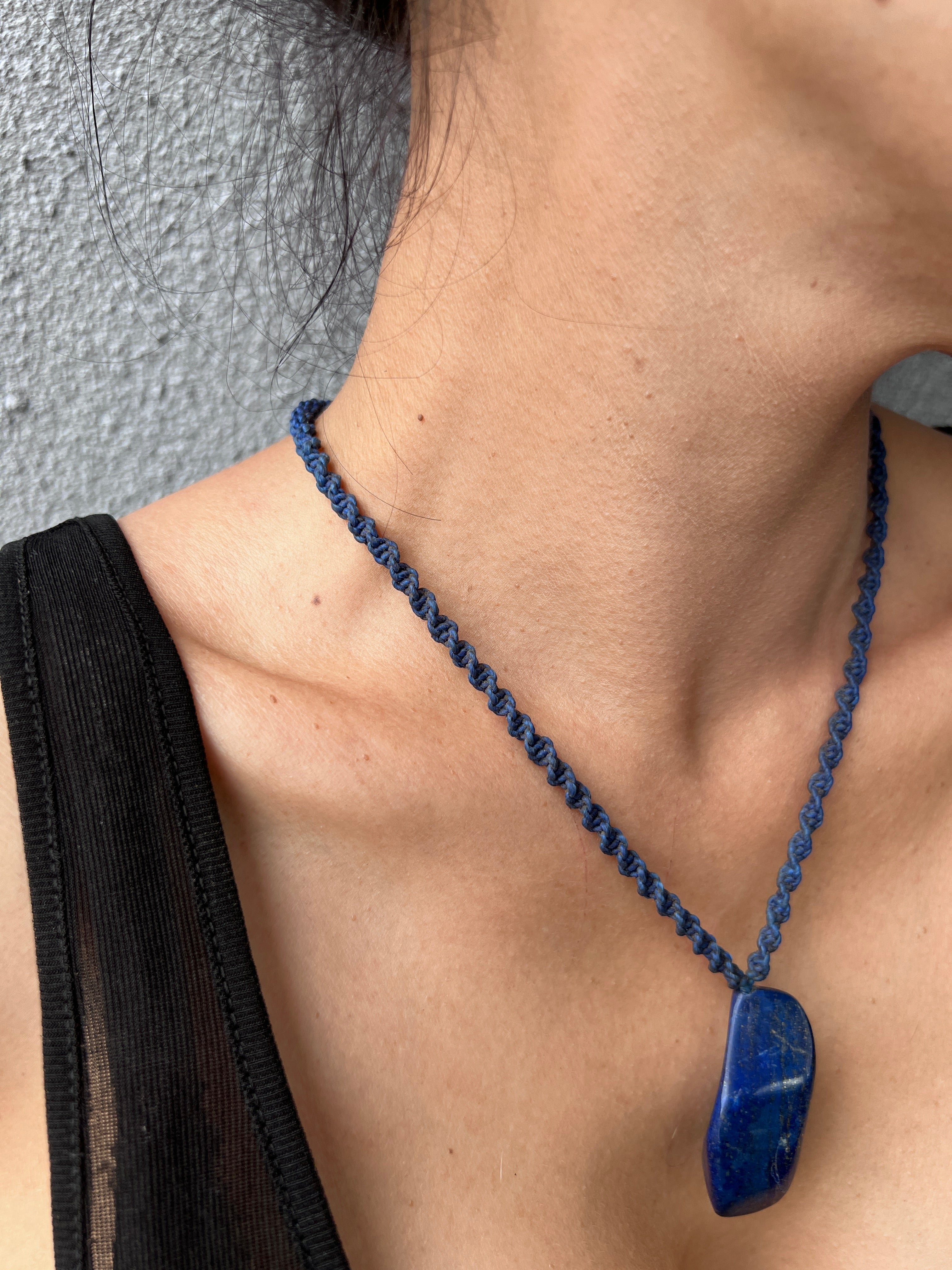 Future Nomads Necklaces 23cm Lapis String Pendant