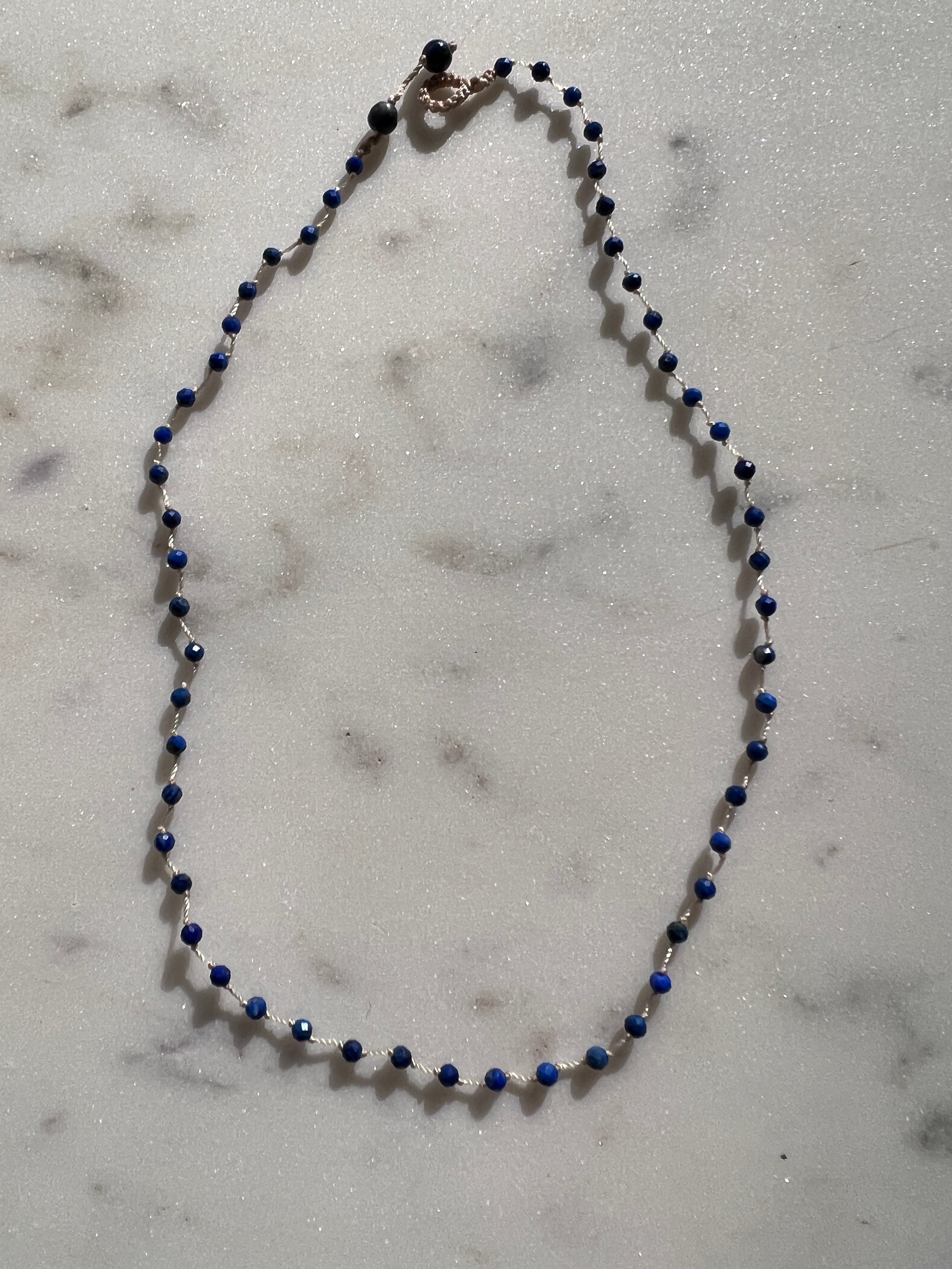 Lapis Double Knot Choker | Necklaces