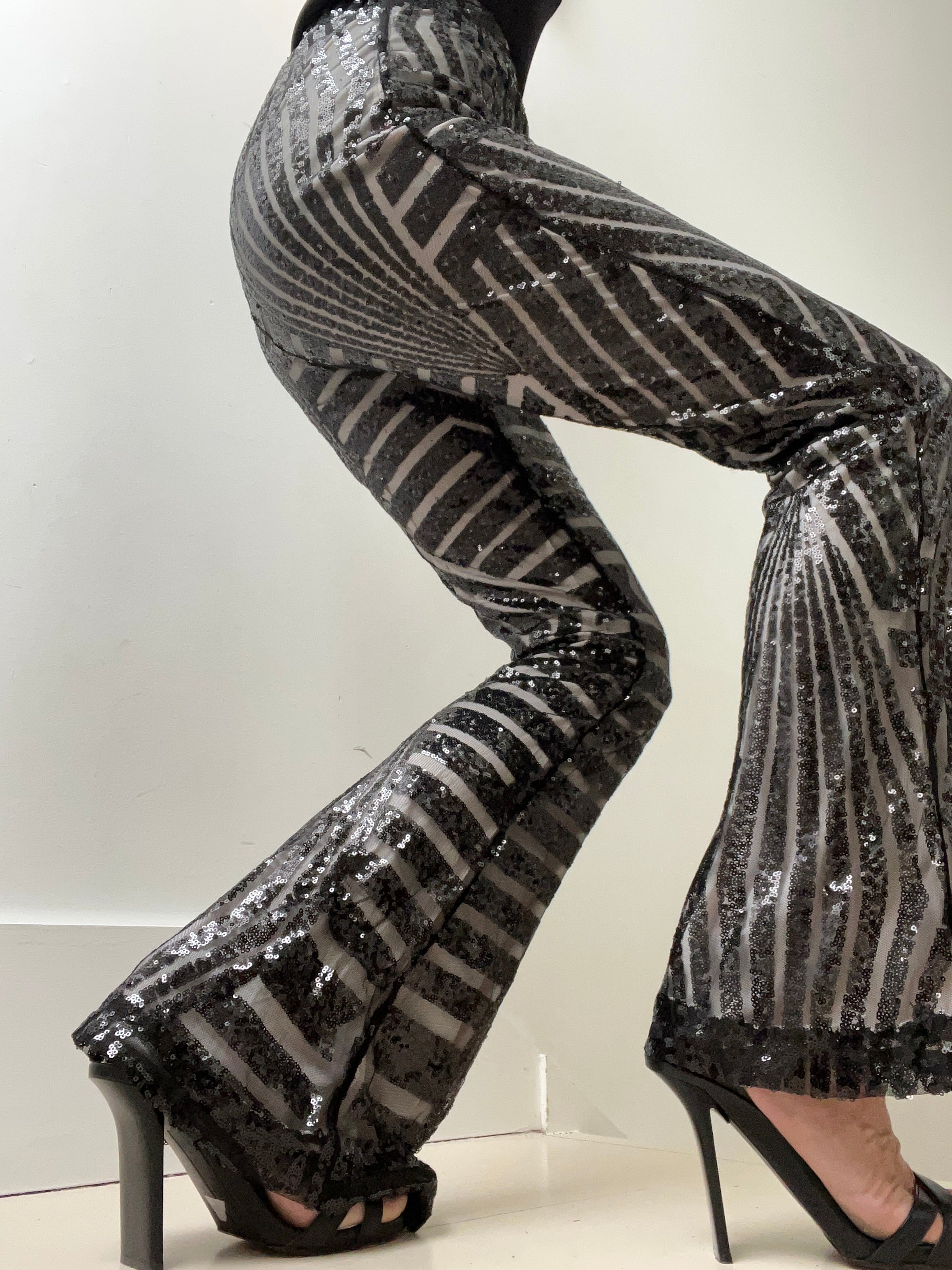 Future Nomads Pants Deco Sequin Pants Black