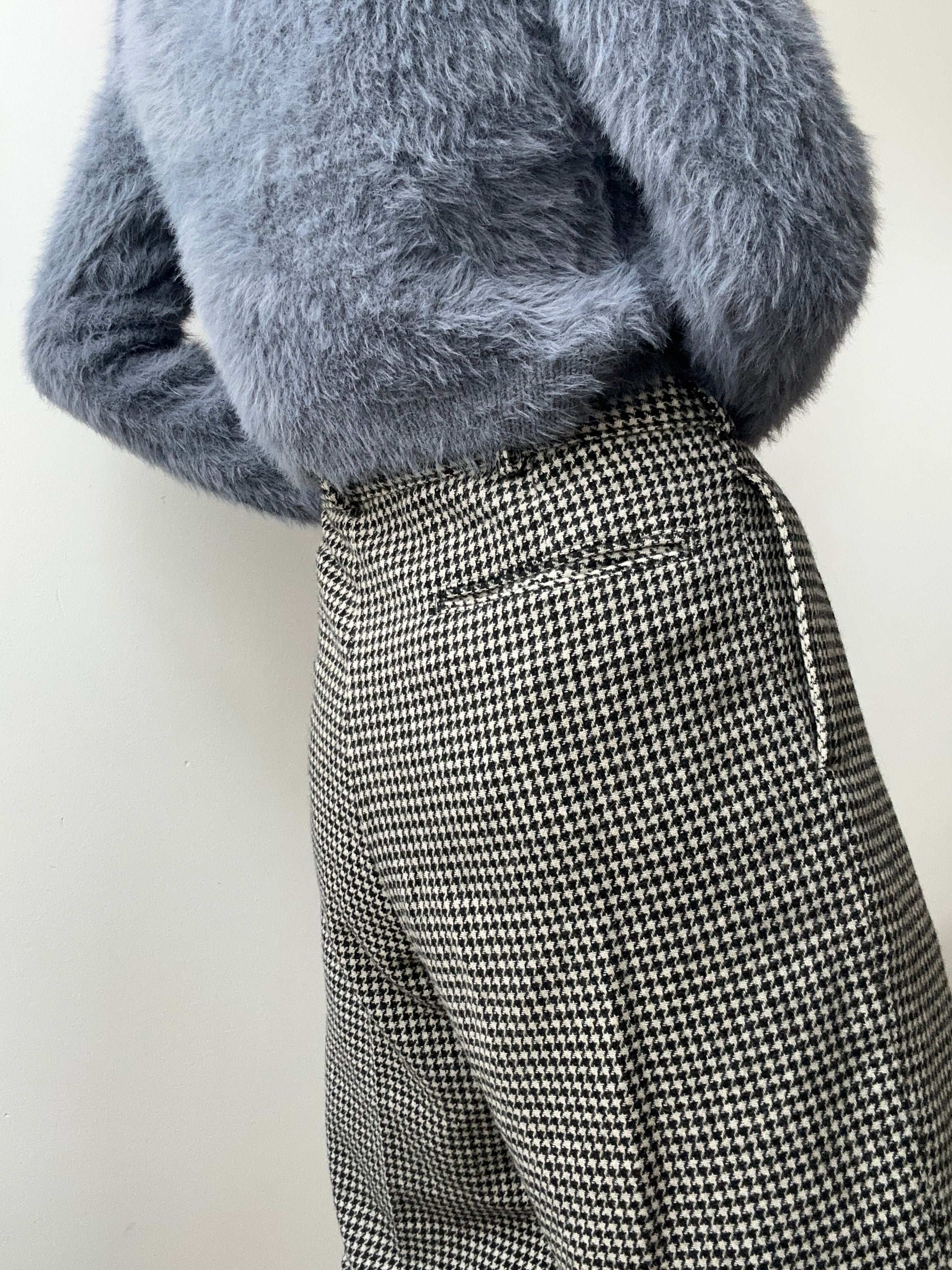 Future Nomads Pants Med-Large Black & White Houndstooth Vintage Pant