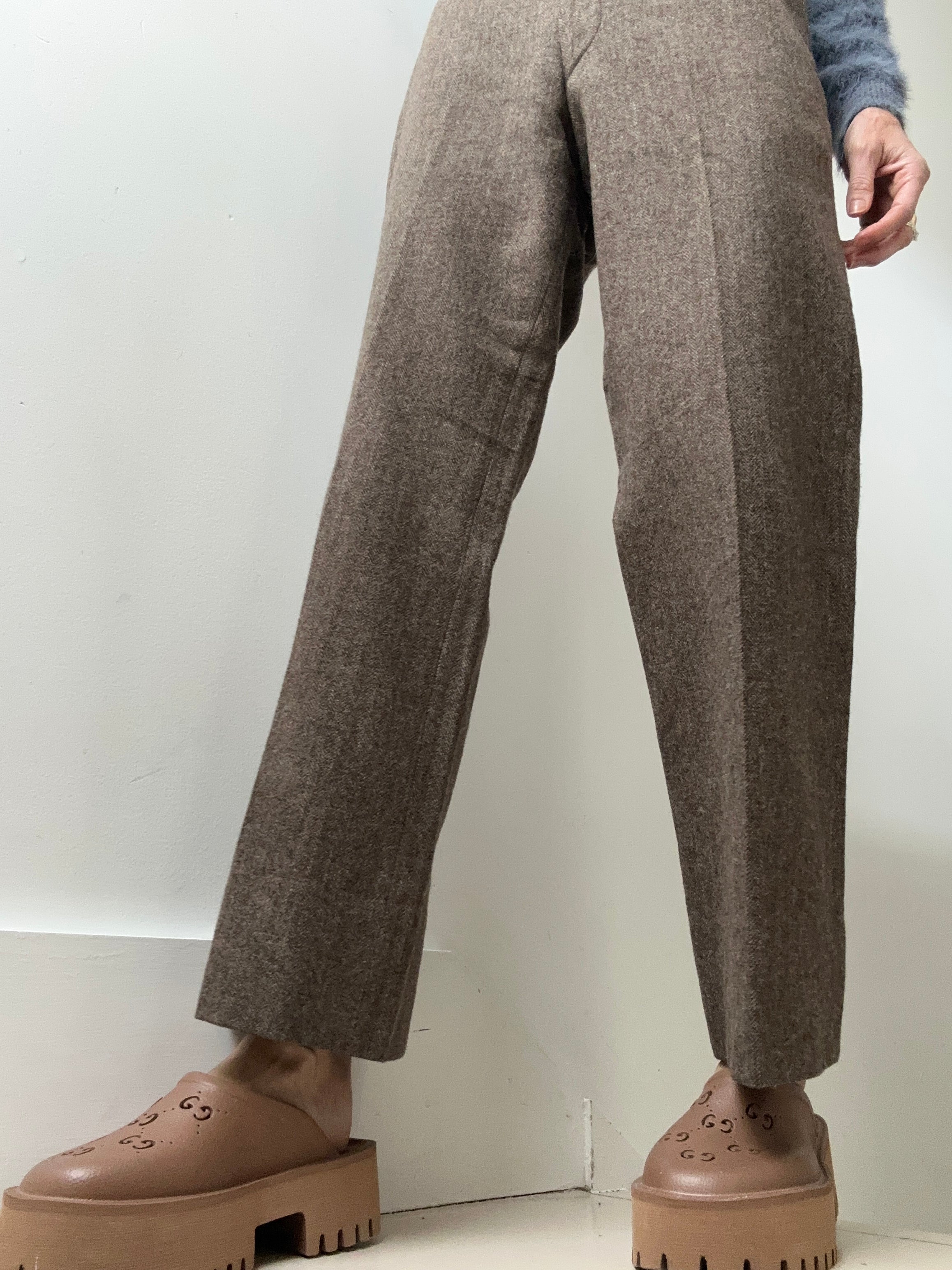 Future Nomads Pants Medium Brown Wool Japan Vintage Pants