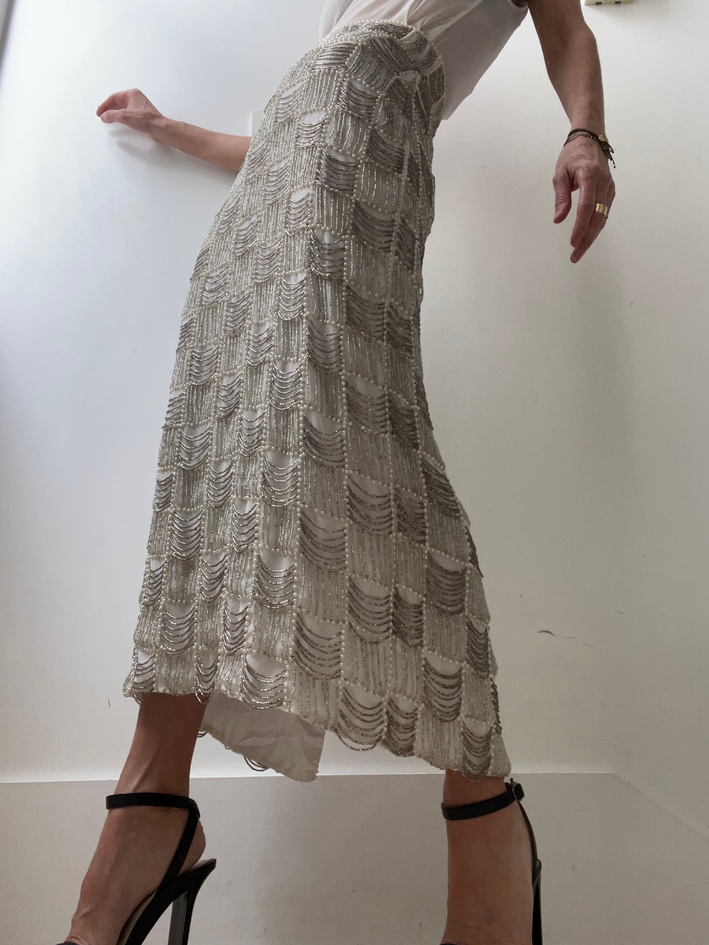 Deco Vintage Style Sequin Skirt | Skirts