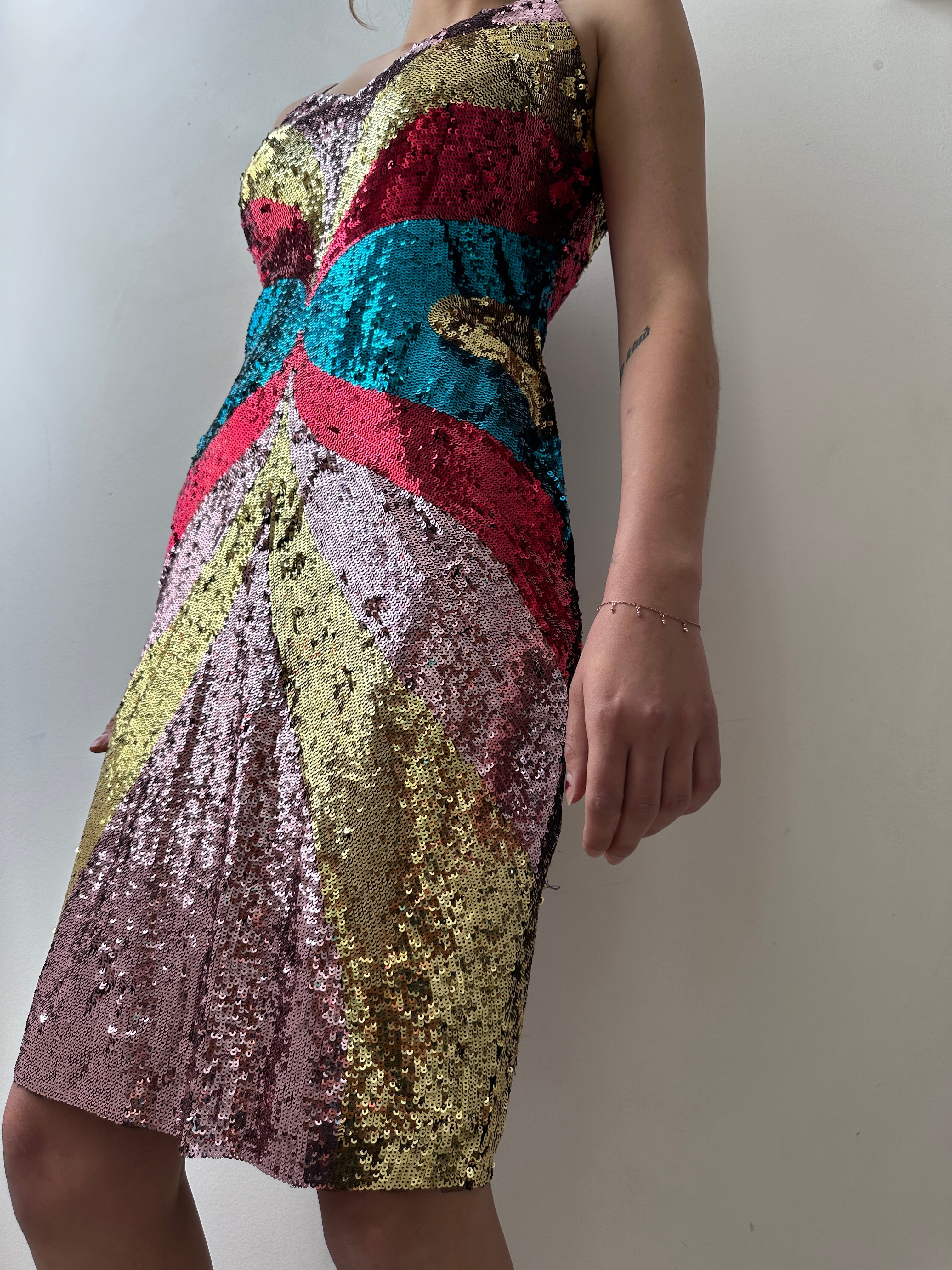 Ganni Dresses Ganni Striped Sequins Party Dress