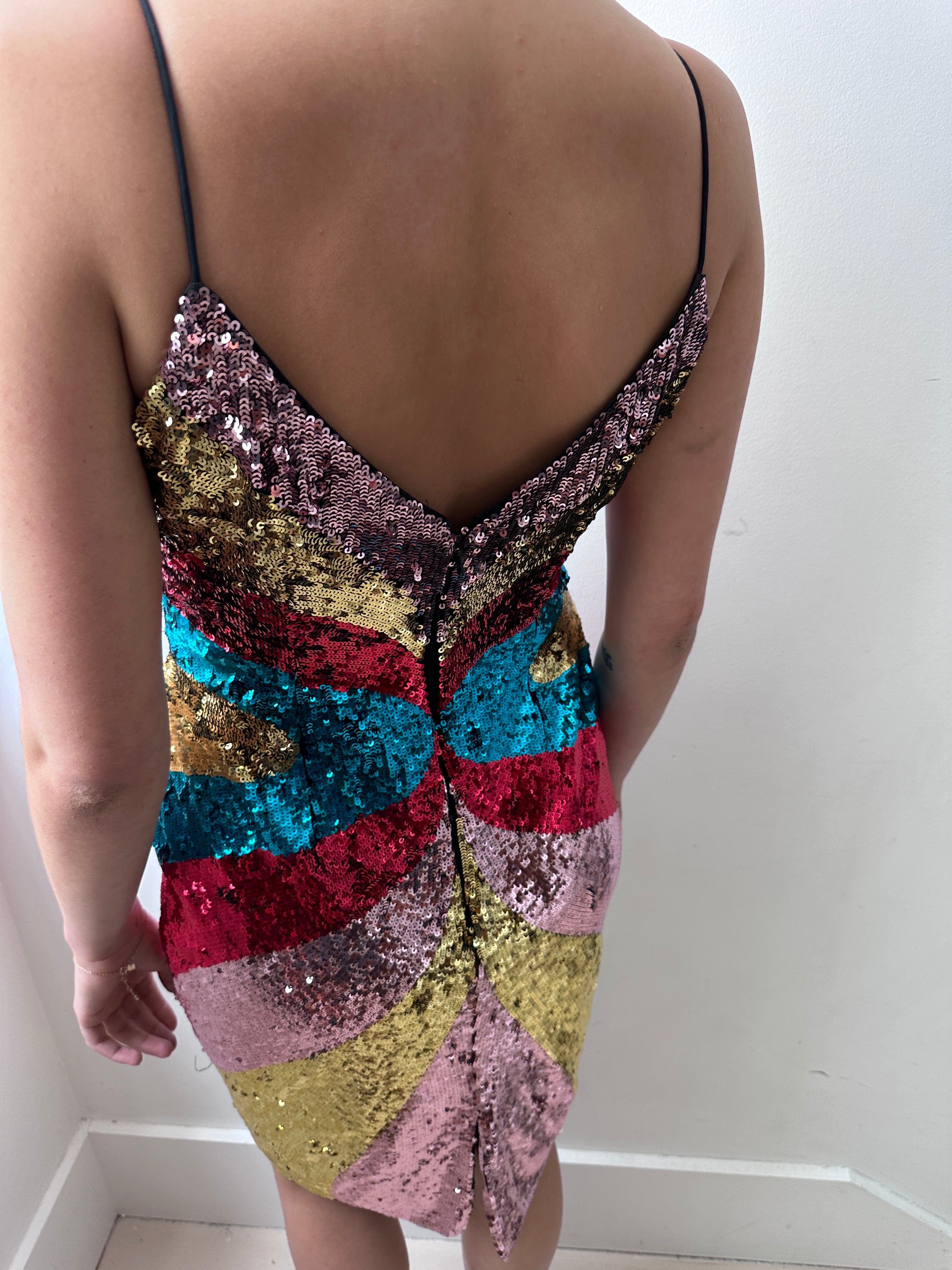 Ganni Dresses Ganni Striped Sequins Party Dress