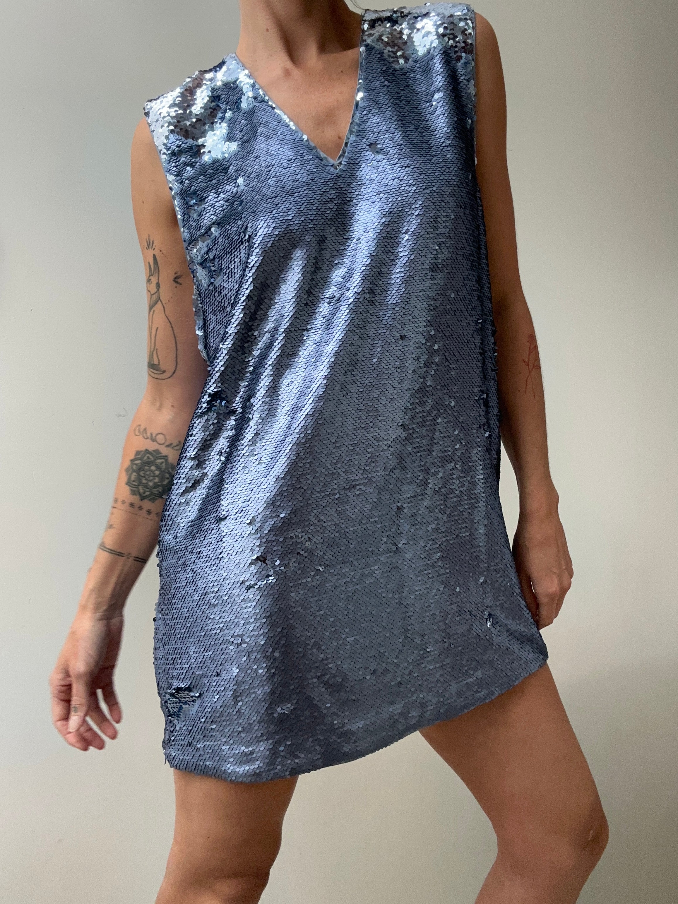 Ganni Dresses Medium Ganni Forever Blue V Neck Mini Dress