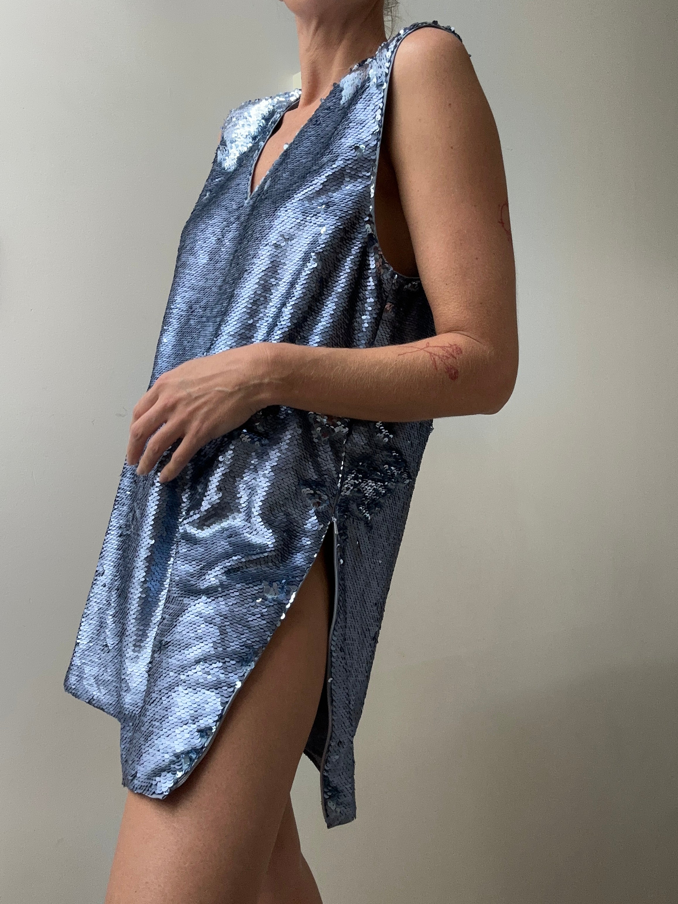 Ganni Dresses Medium Ganni Forever Blue V Neck Mini Dress