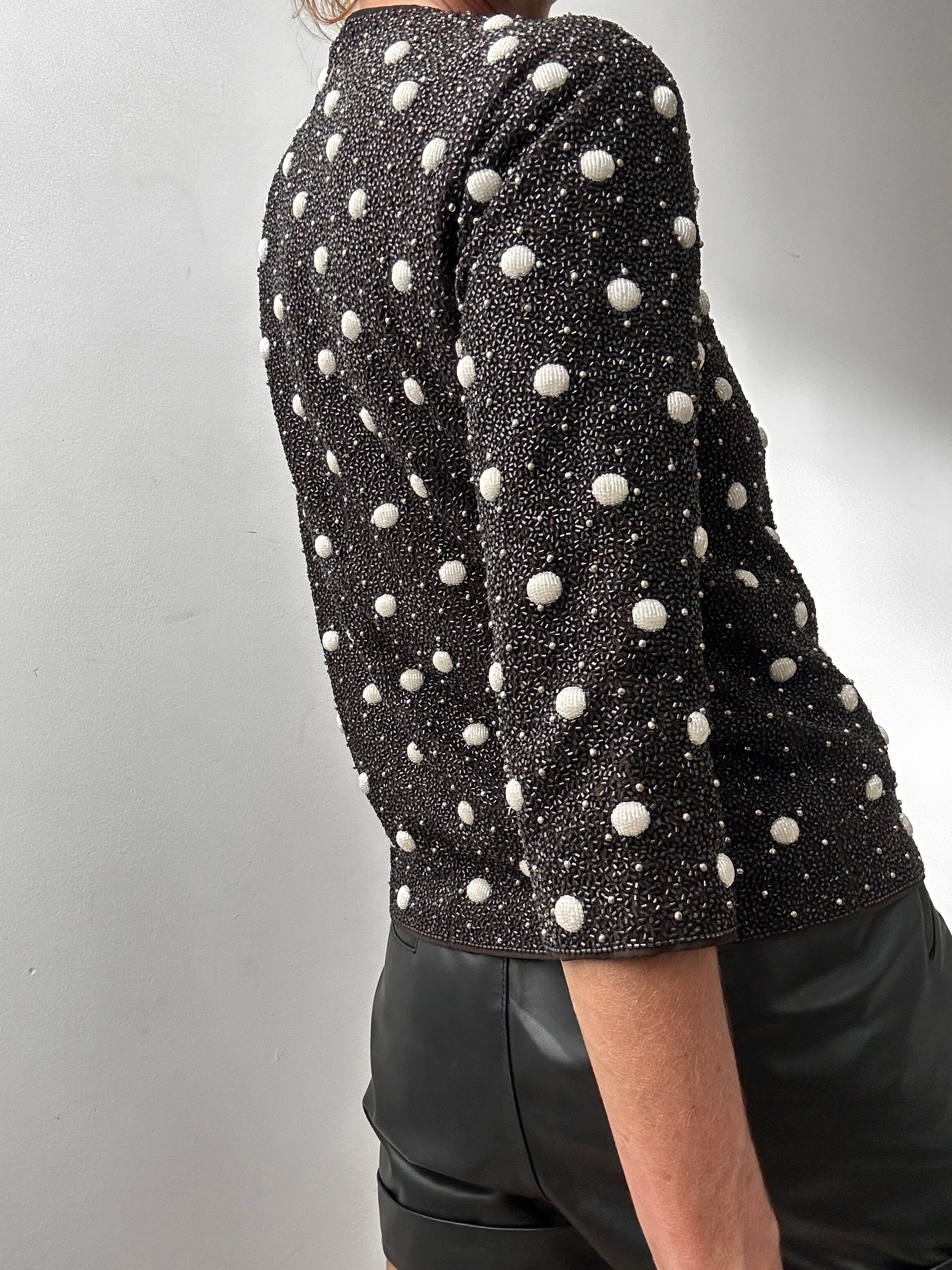 Ganni Long Sleeve Dots Sequin Top | Tops