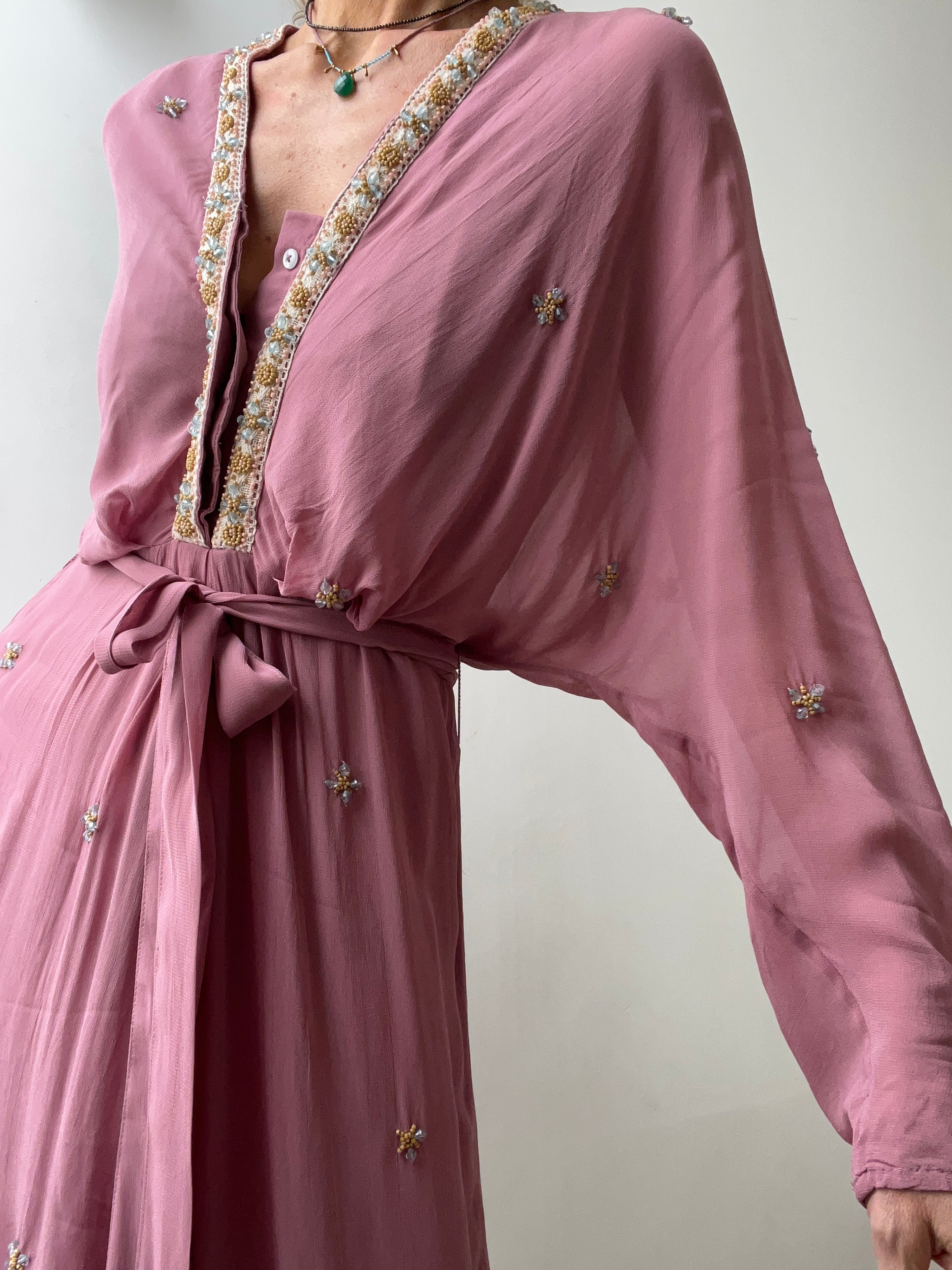 Hoss Intropia Lavender Beaded Midi Dress | Dresses