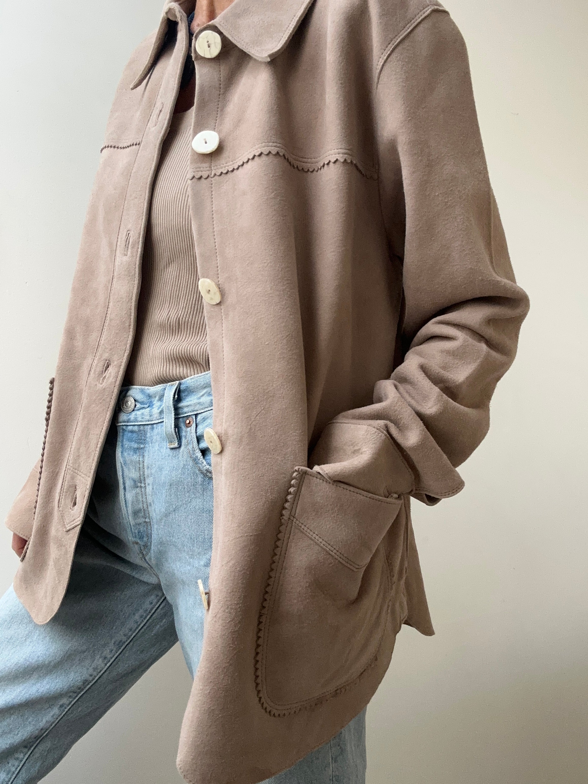 Idyllwind Tan Daisett Suede Jacket Beige | Jackets