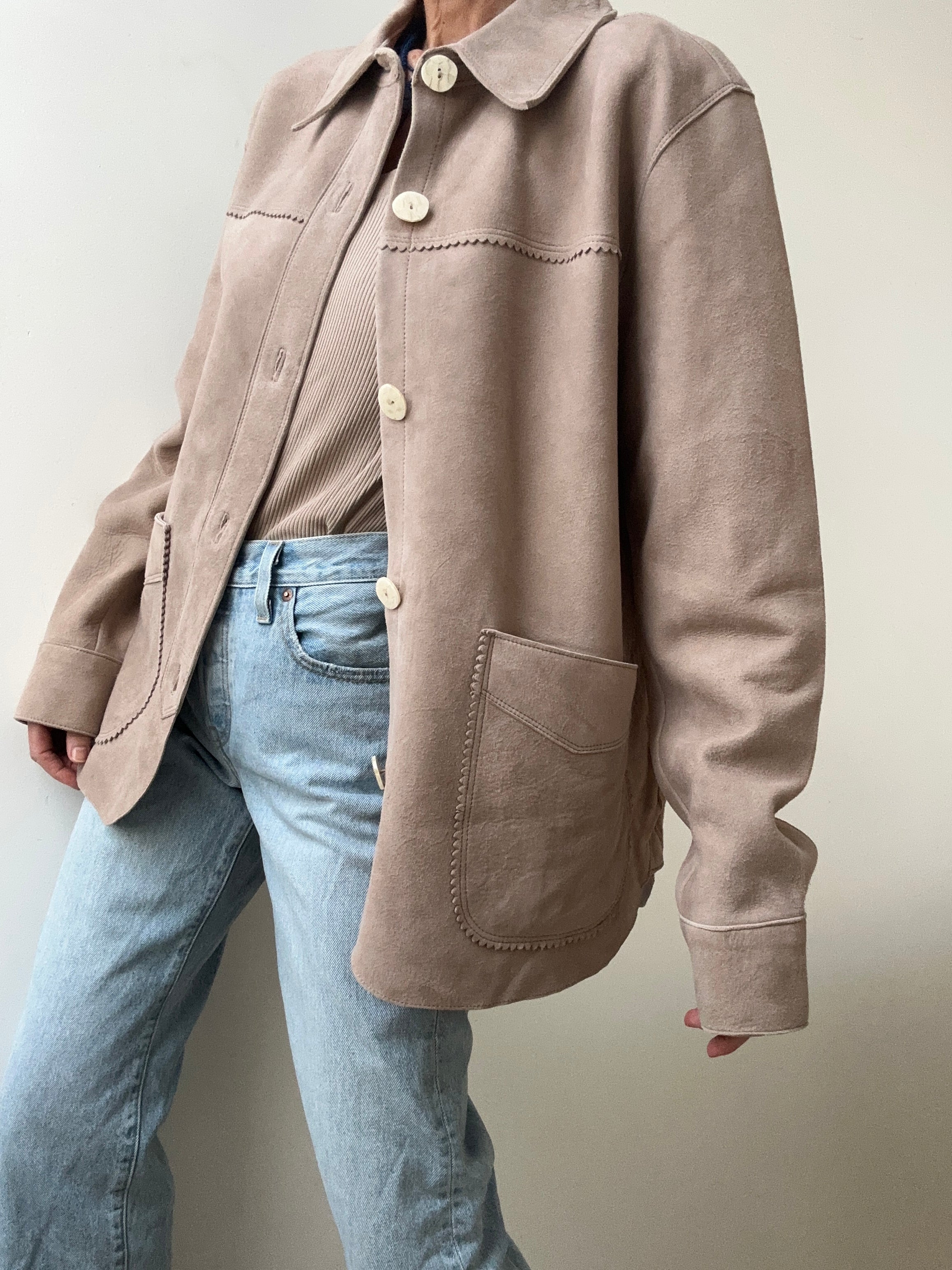 Idyllwind Tan Daisett Suede Jacket Beige | Jackets