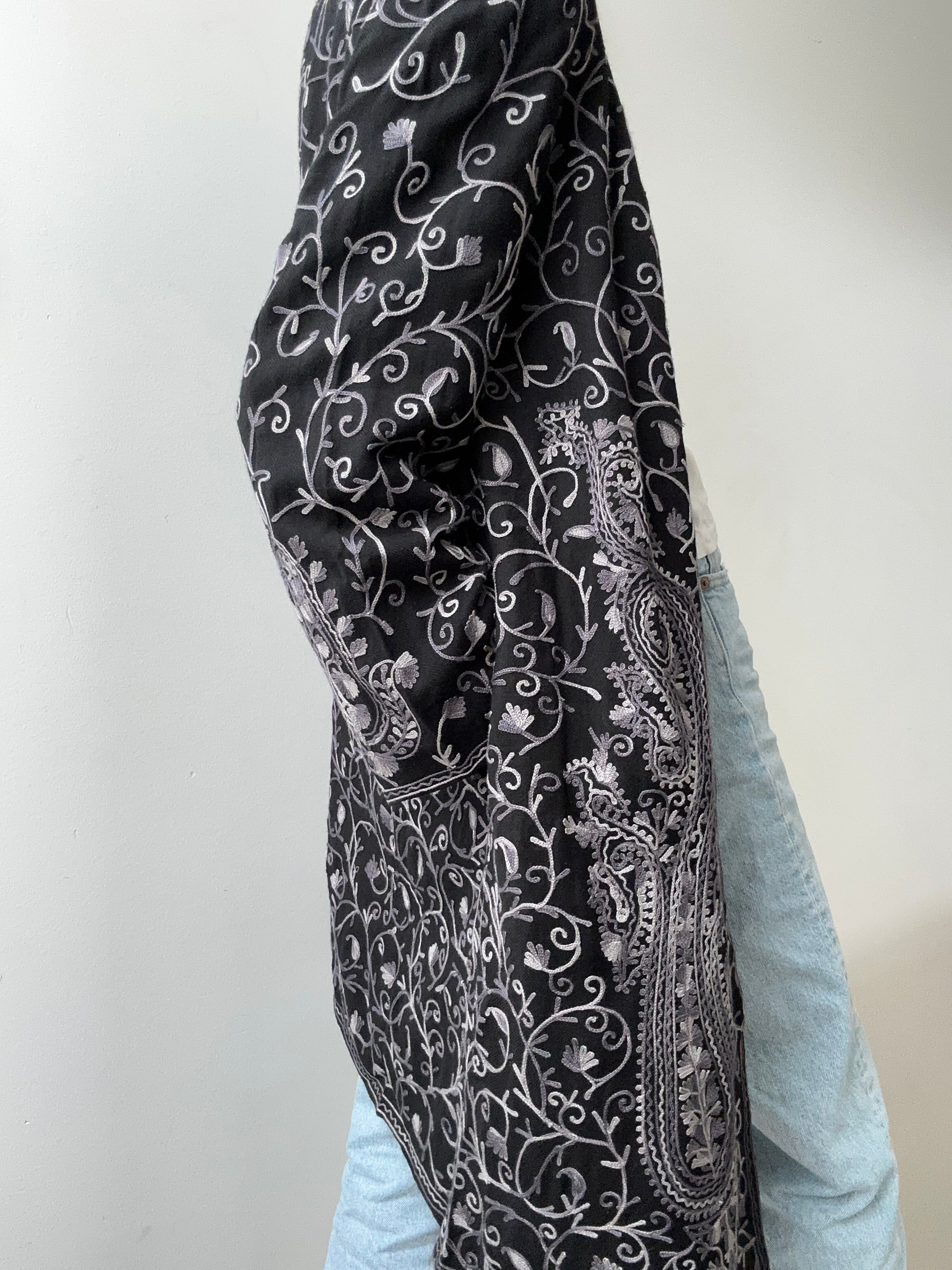 Matta Jackets Cotton Embroidered Jacket Long Black